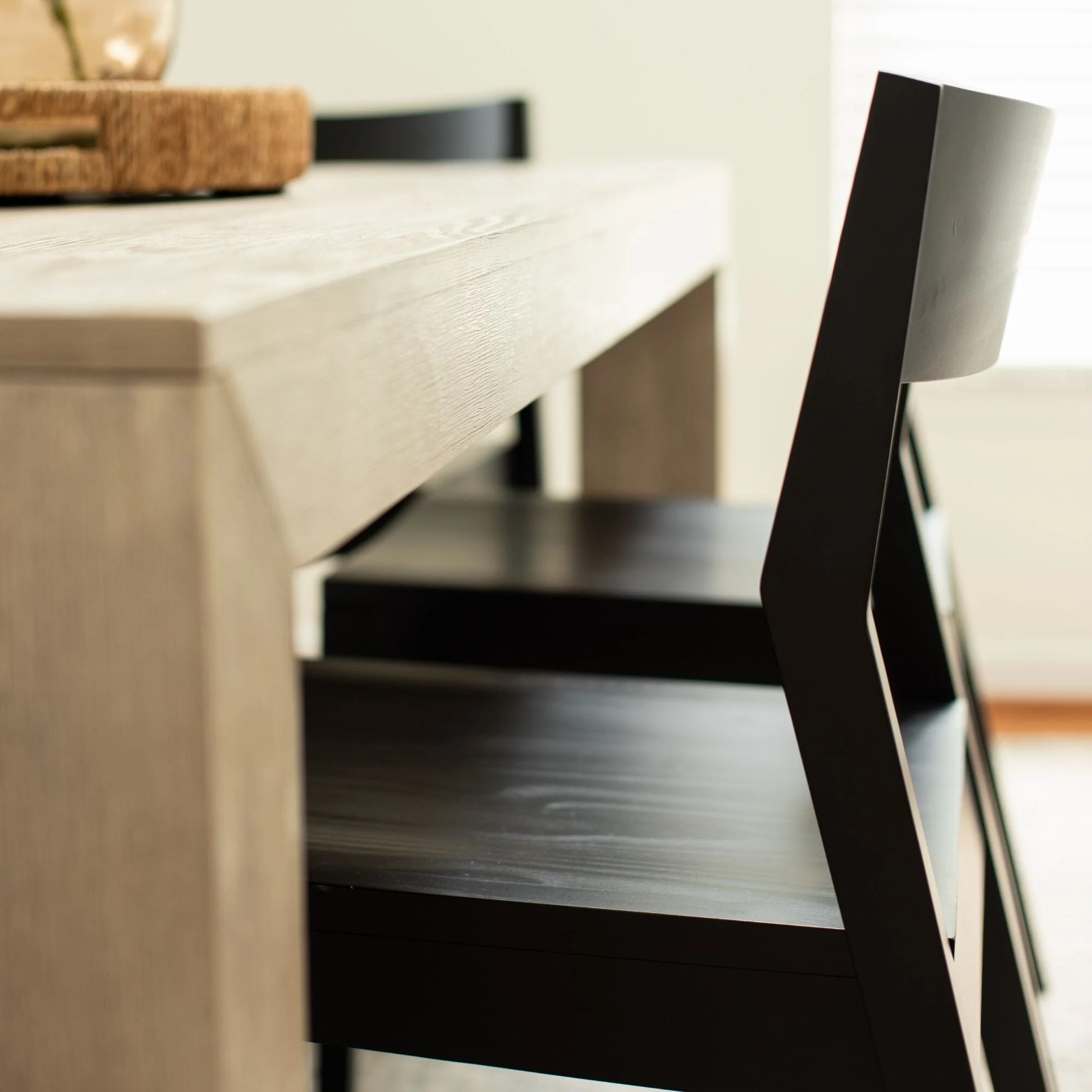 Modern Dining Set with Black Chairs - 72" - Image 22