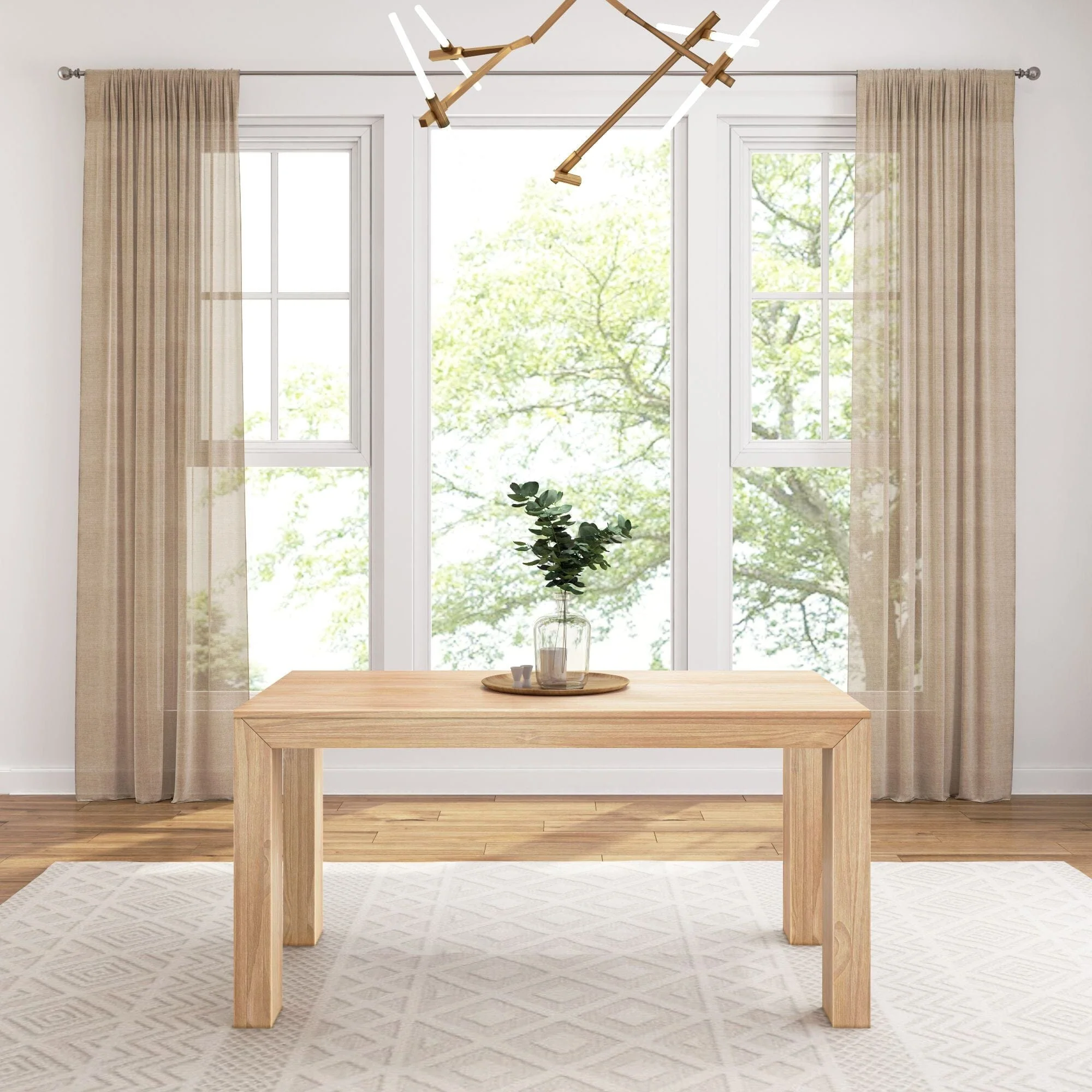 Modern Dining Table - 60" - Image 6