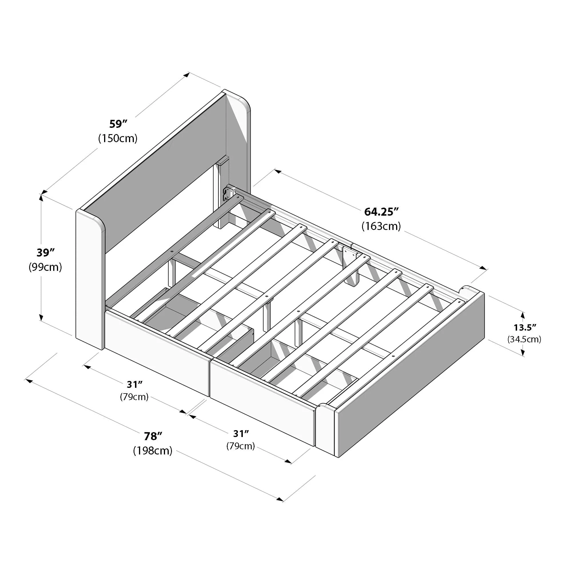 Modern Upholstered Bed - Full - Image 44