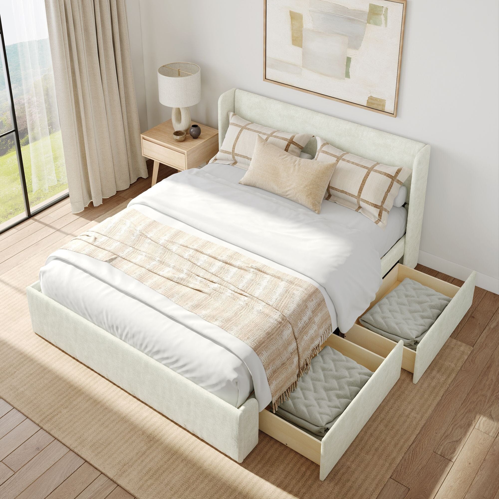 Modern Upholstered Bed - Queen - Image 13