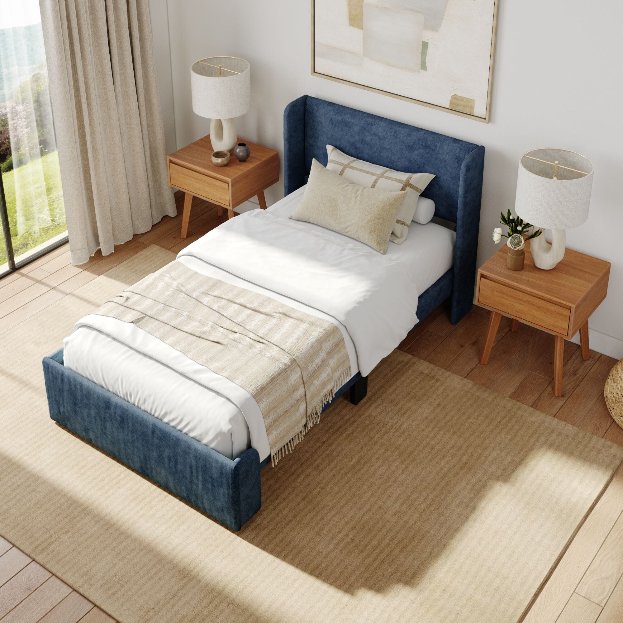 Modern Upholstered Bed - Twin - Image 35