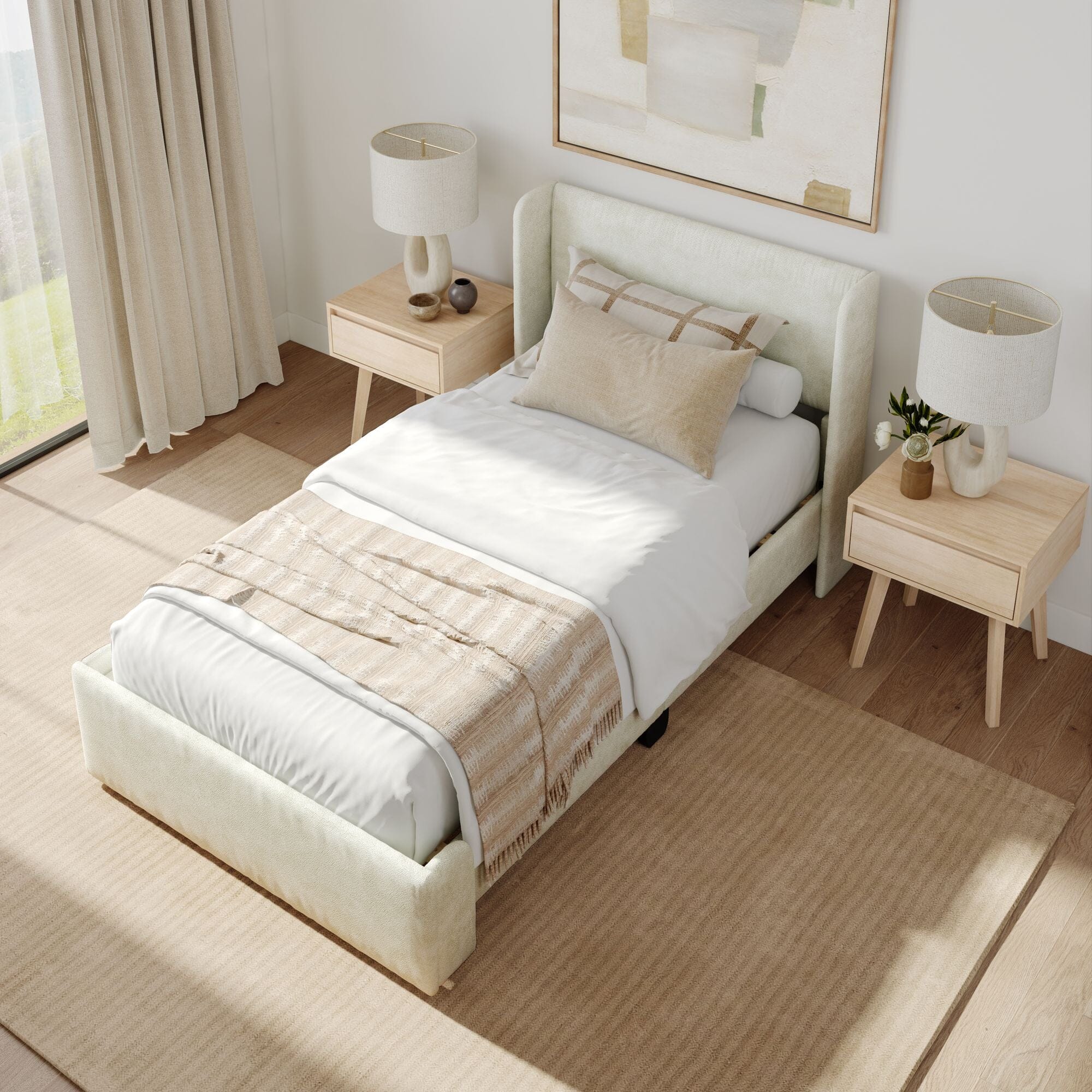 Modern Upholstered Bed - Twin - Image 38