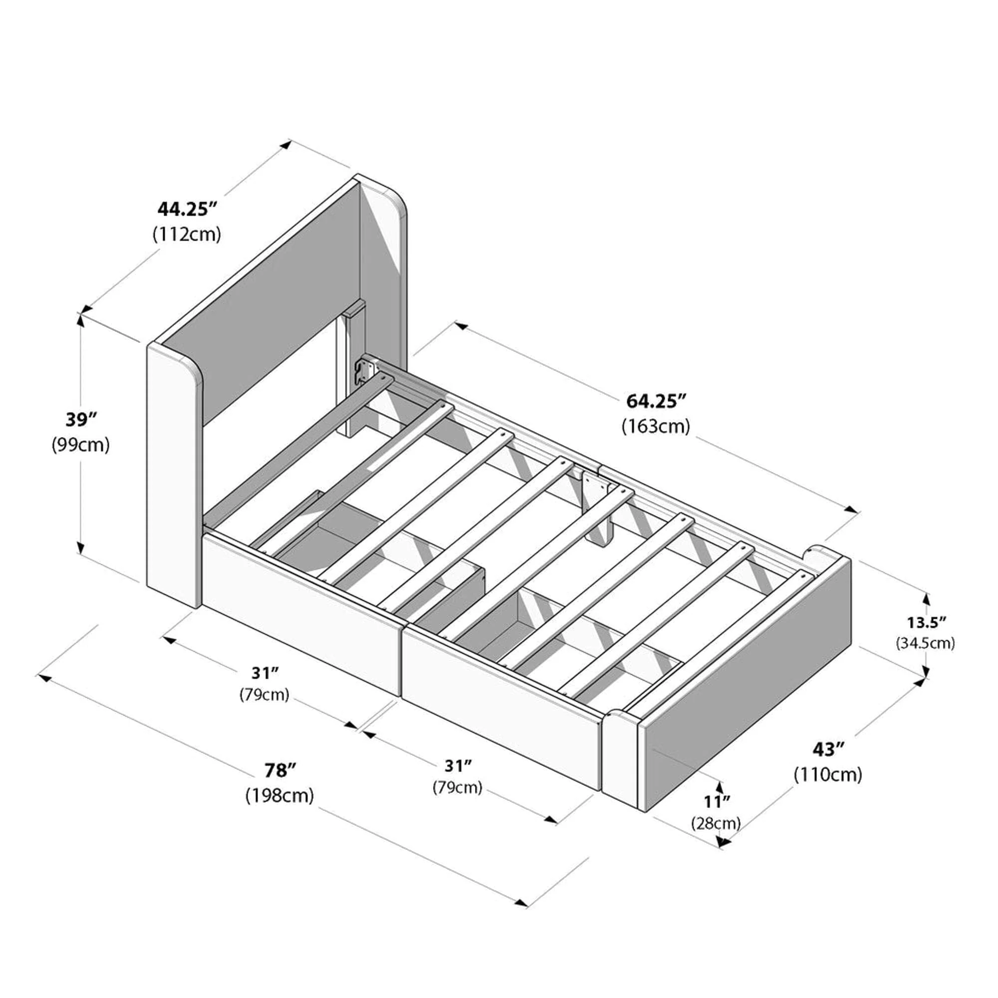 Modern Upholstered Bed - Twin - Image 51