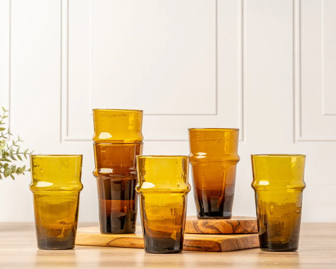 Moroccan Beldi Glassware - Set of 6 by Verve Culture - Image 2