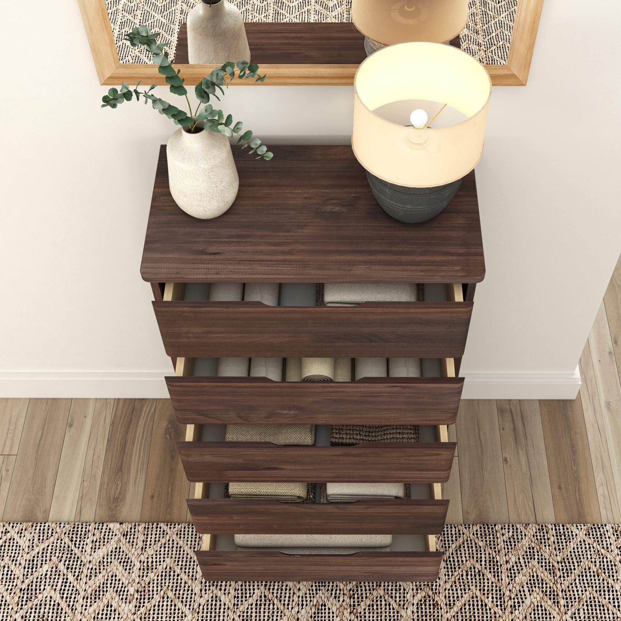 Rustic 5-Drawer Tall Dresser - Image 17