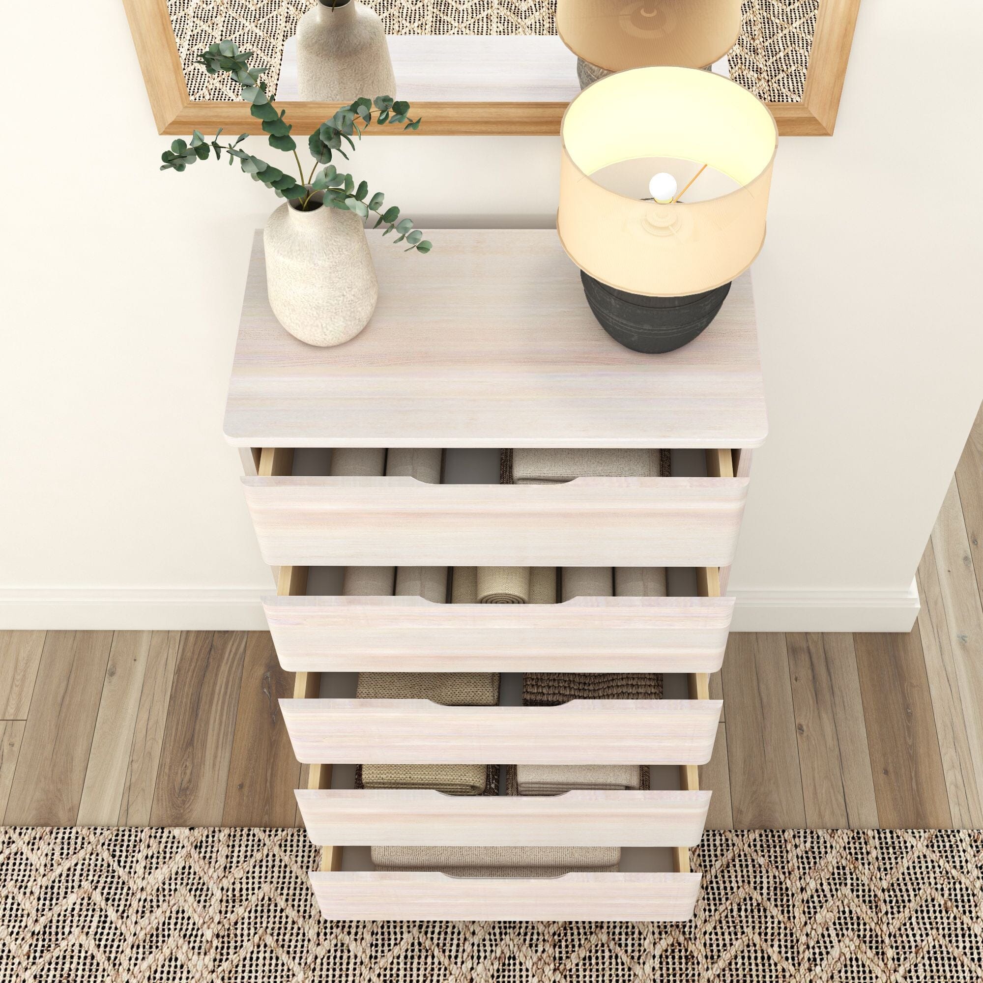 Rustic 5-Drawer Tall Dresser - Image 22