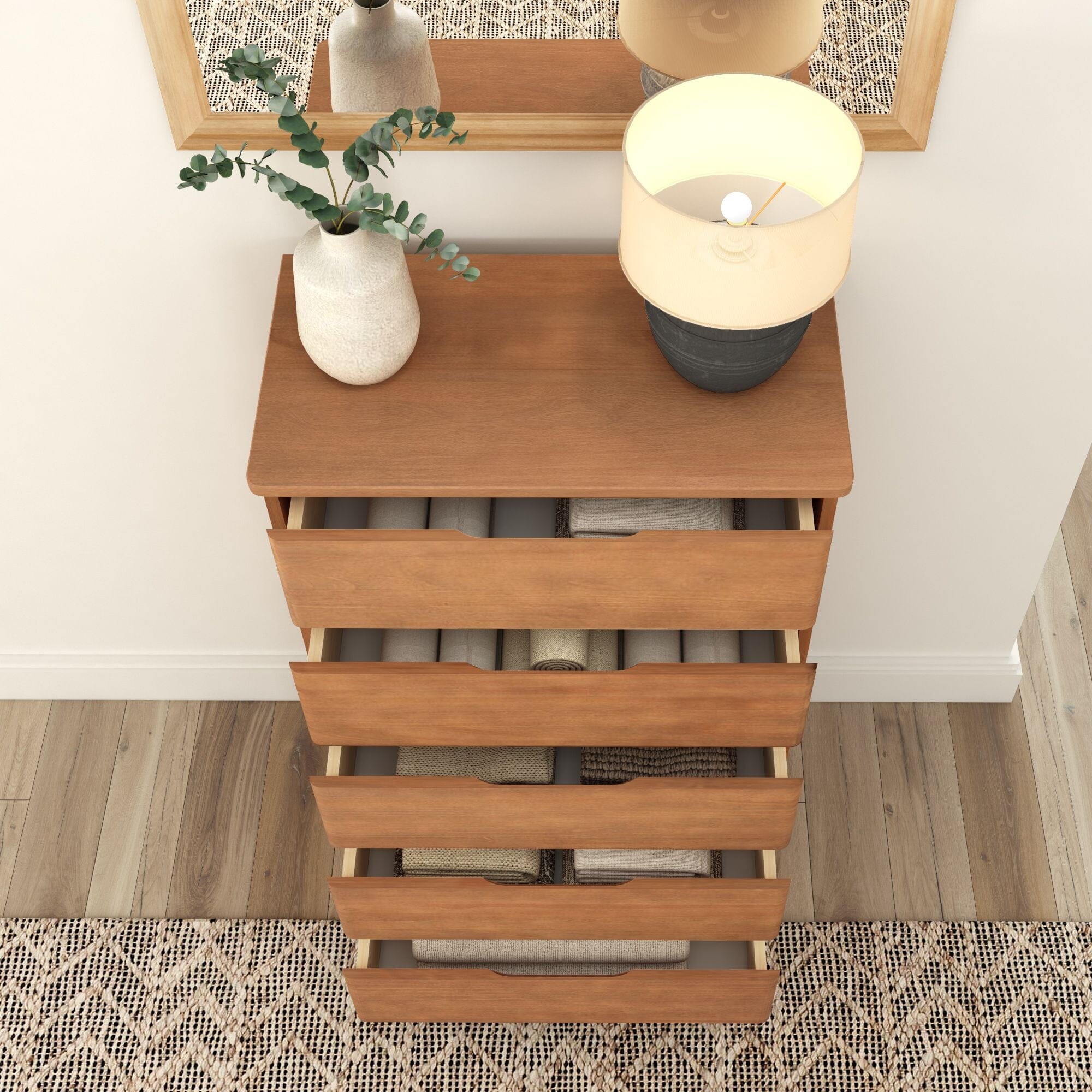 Rustic 5-Drawer Tall Dresser - Image 24
