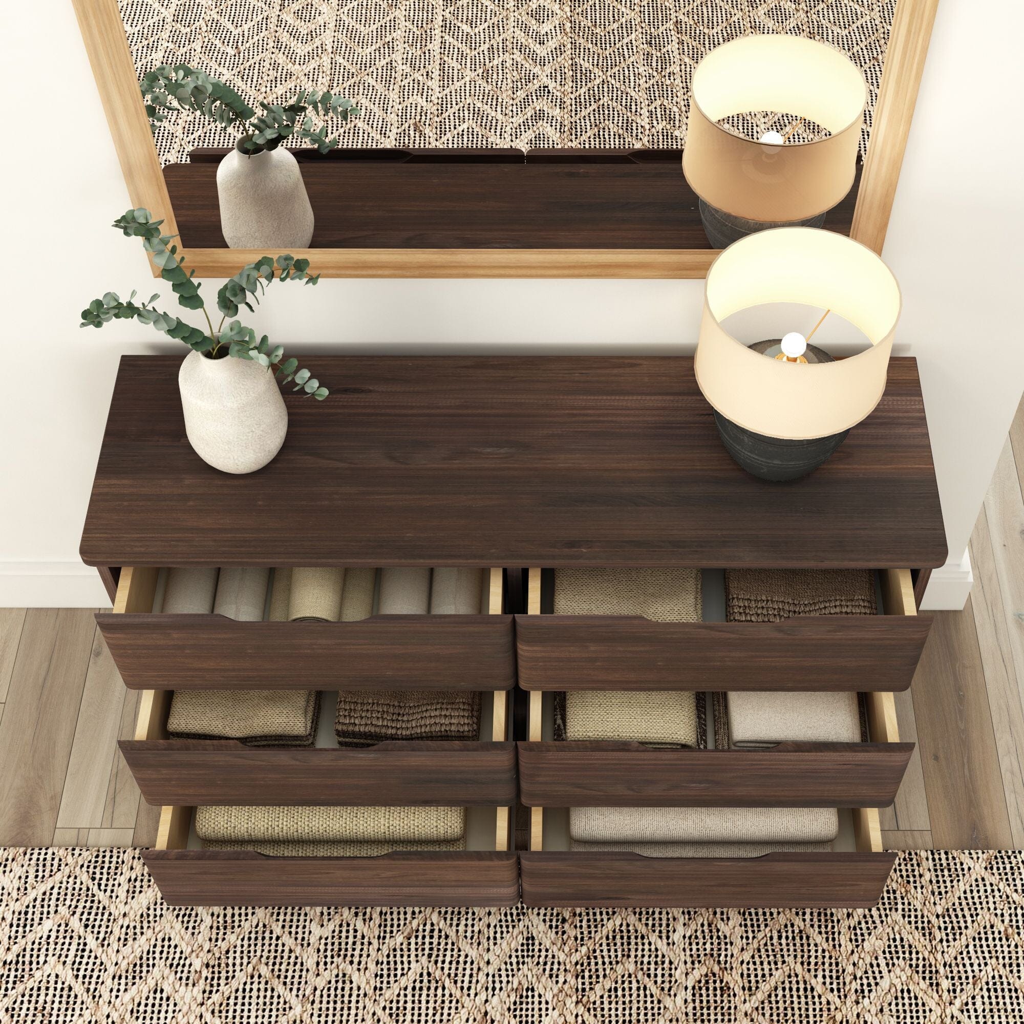 Rustic 6-Drawer Wide Dresser - Image 21