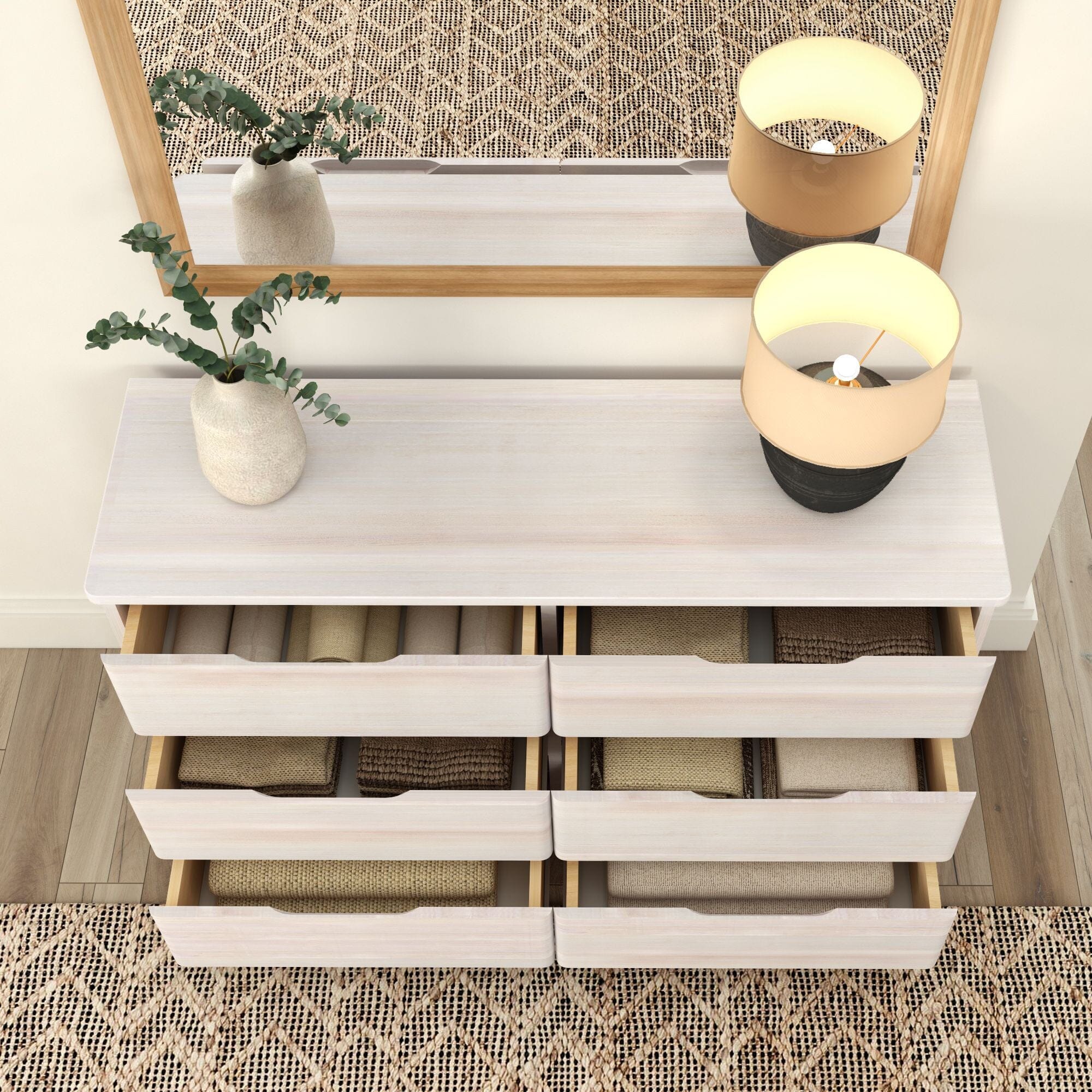 Rustic 6-Drawer Wide Dresser - Image 22