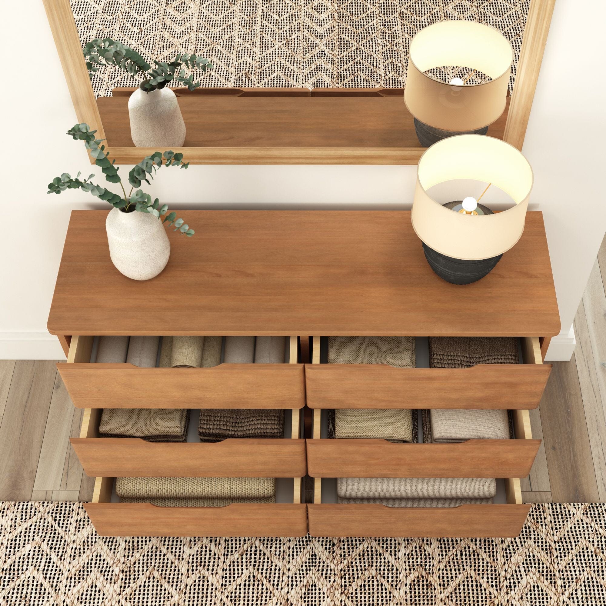 Rustic 6-Drawer Wide Dresser - Image 27