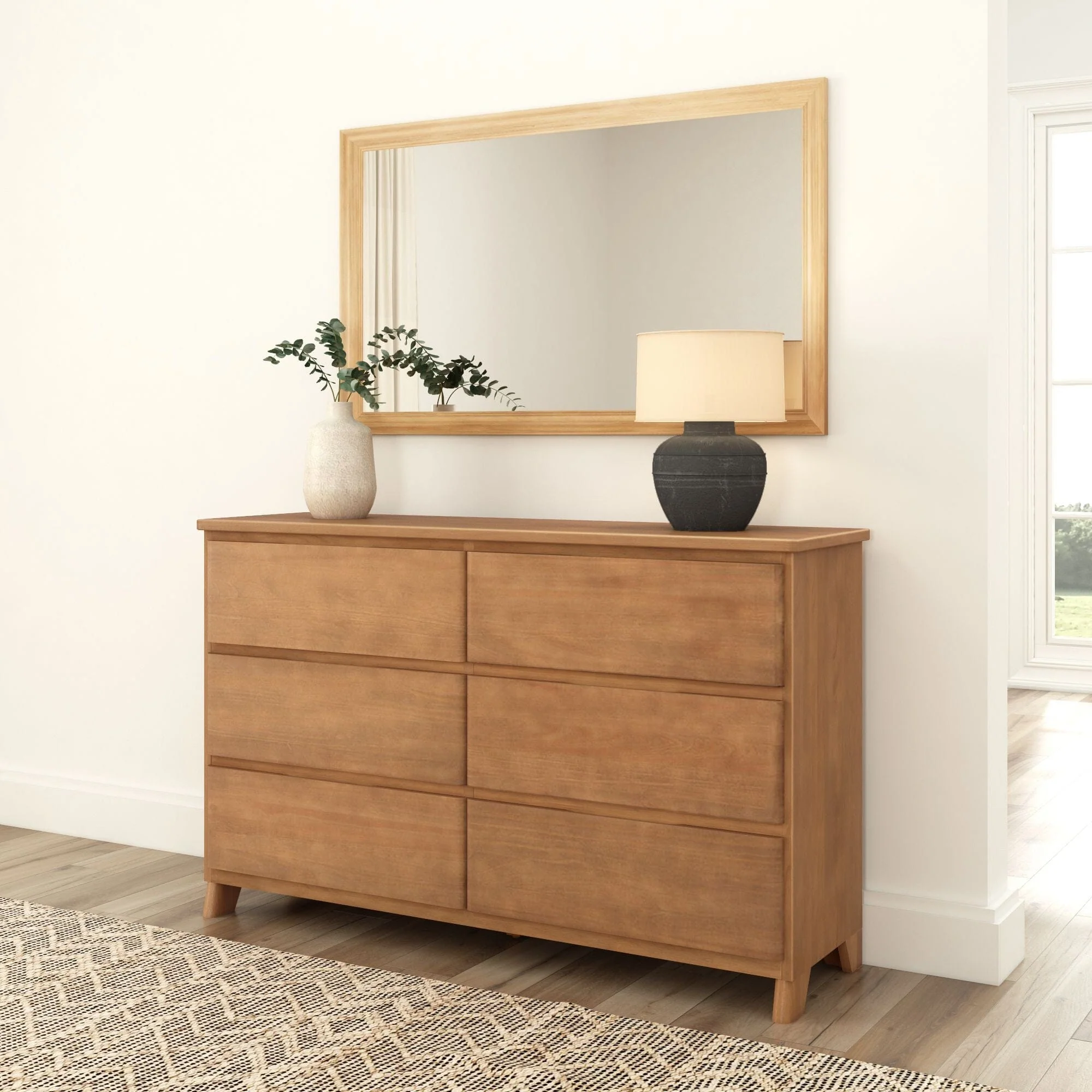 Rustic 6-Drawer Wide Dresser - Image 3
