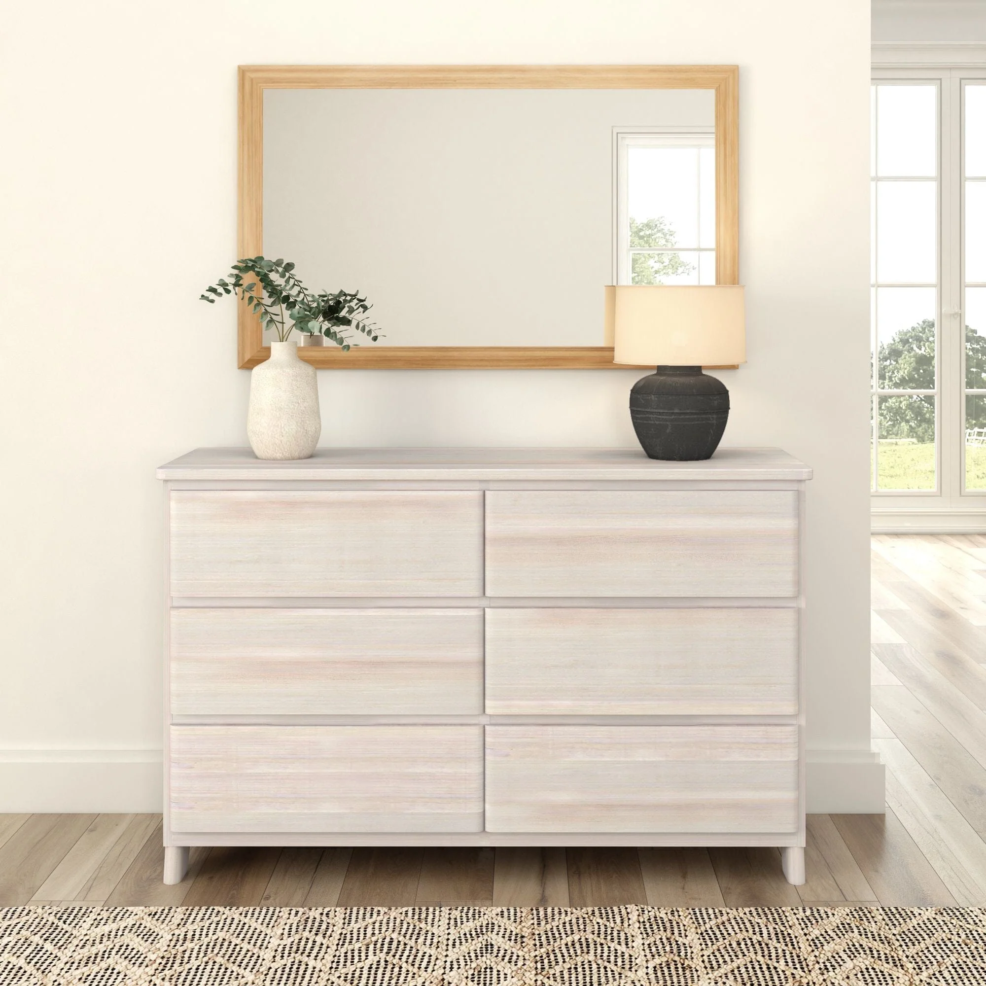 Rustic 6-Drawer Wide Dresser - Image 6