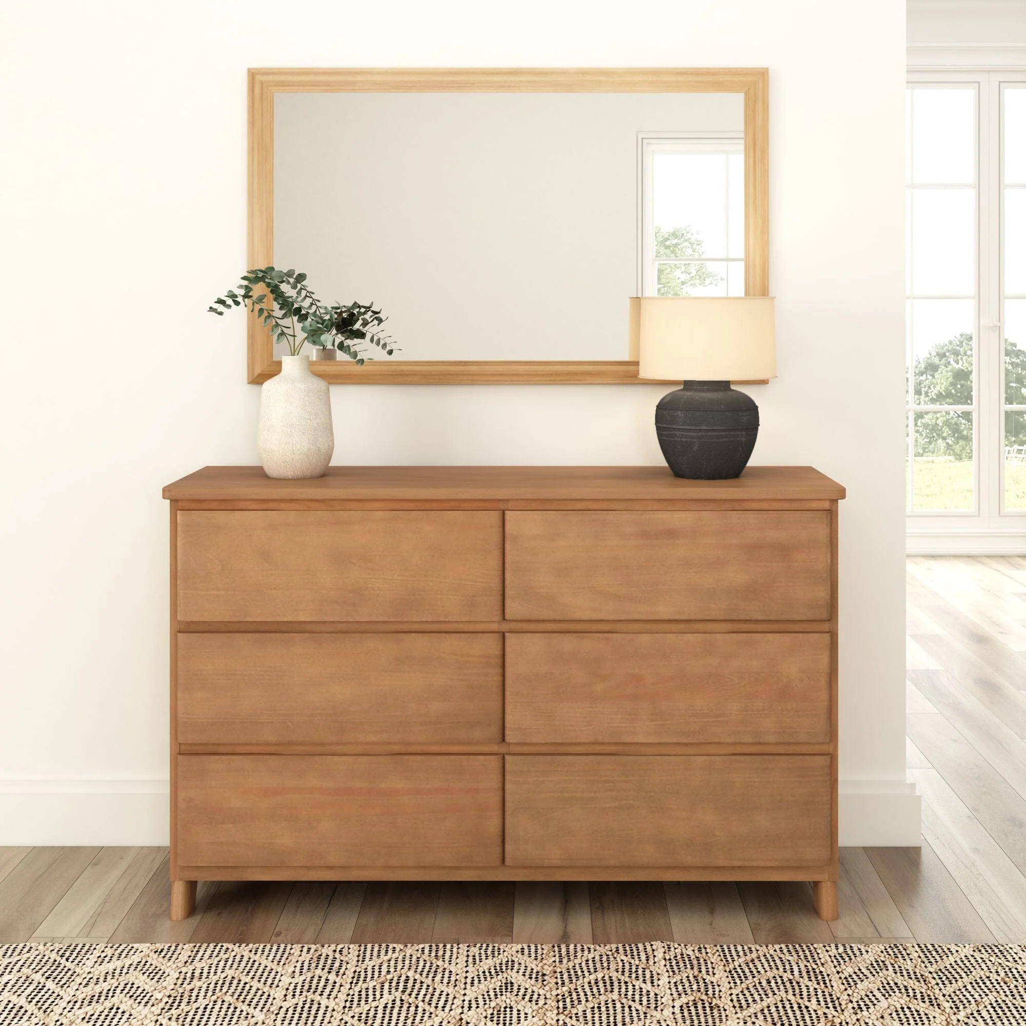 Rustic 6-Drawer Wide Dresser - Image 7