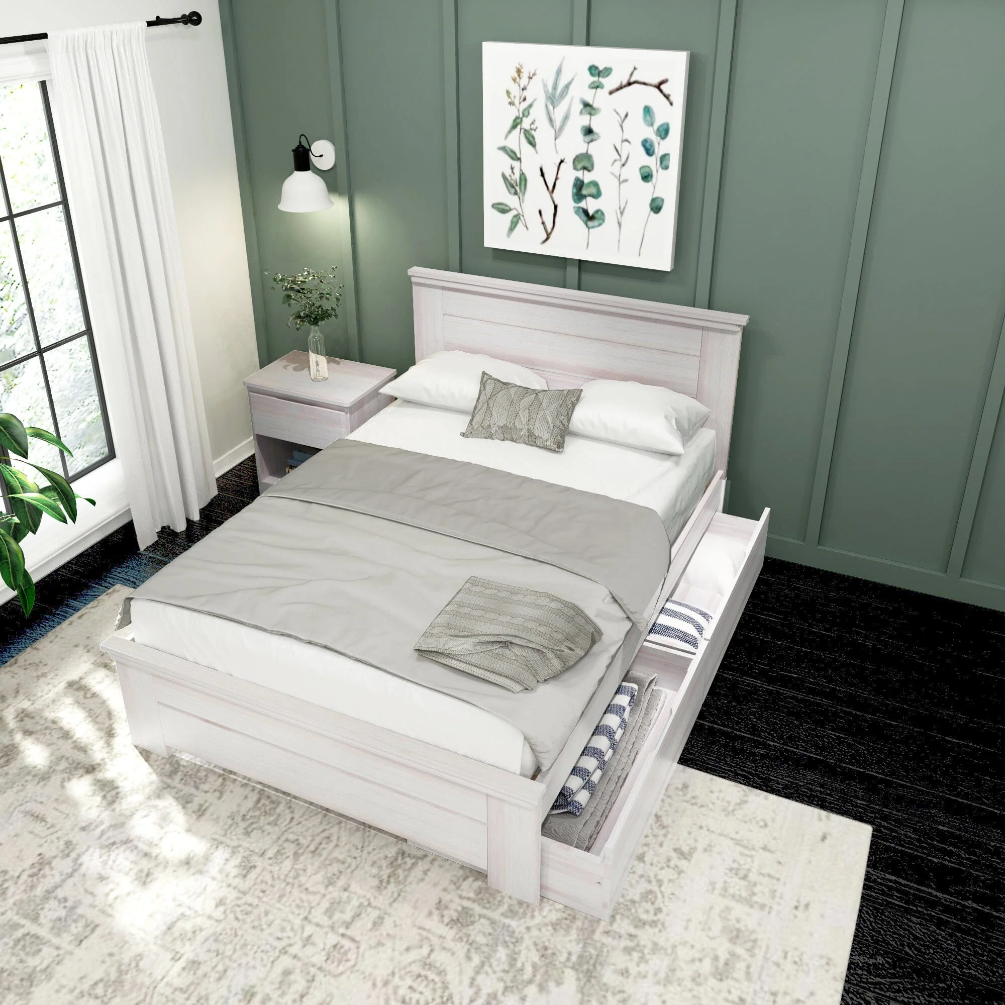 Rustic Panel Bed + Storage - Full - Image 3