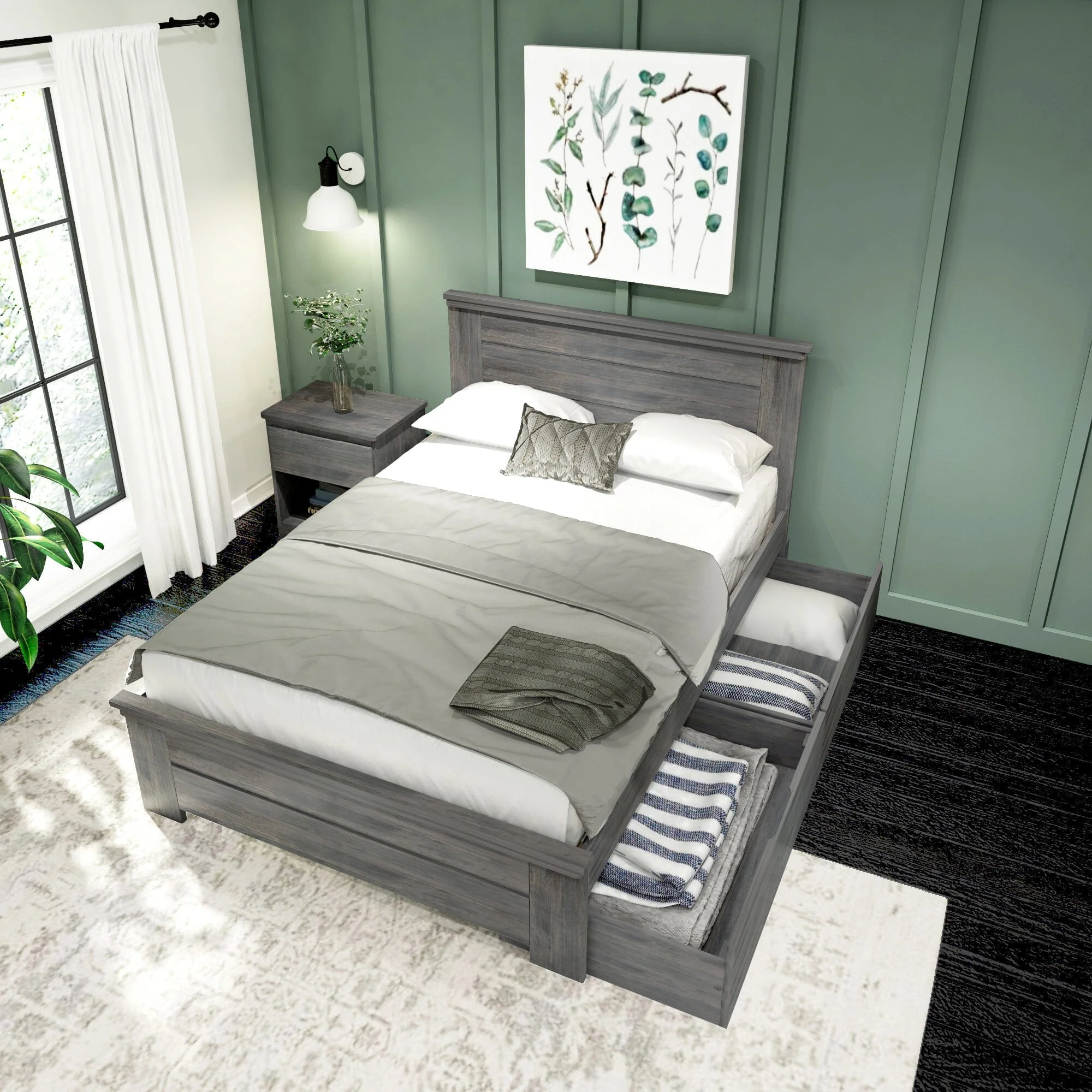 Rustic Panel Bed + Storage - Full - Image 6