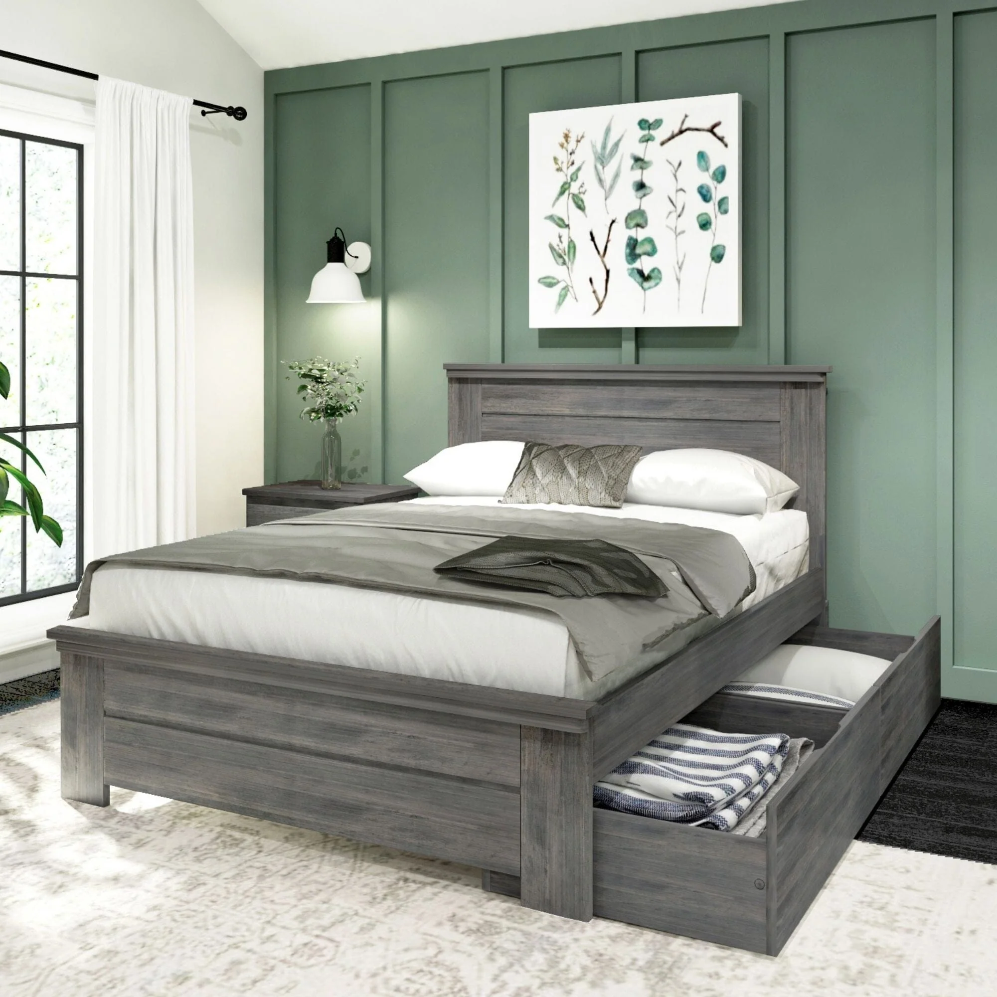 Rustic Panel Bed + Storage - Full - Image 8