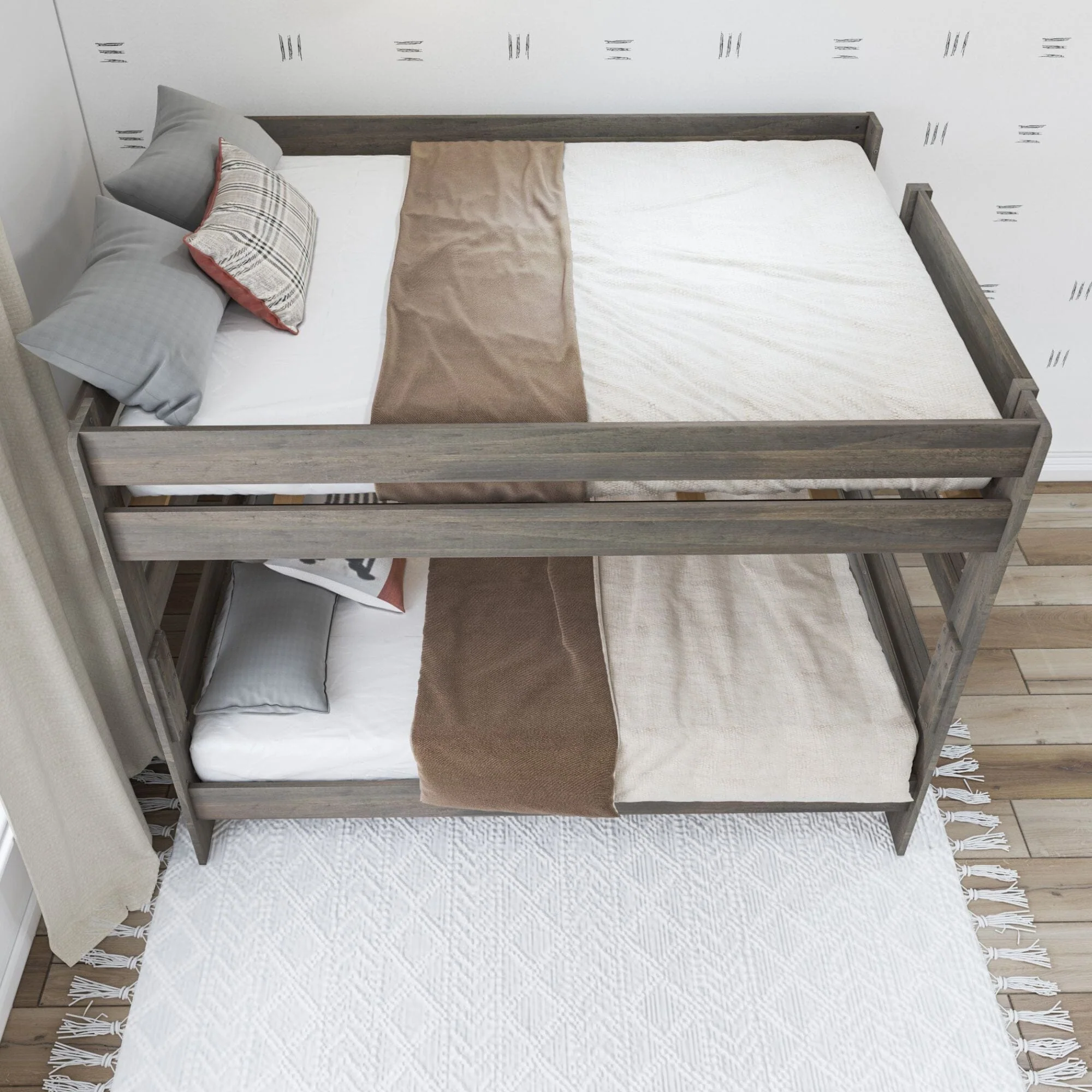 Rustic Queen over Queen Bunk Bed - Image 16