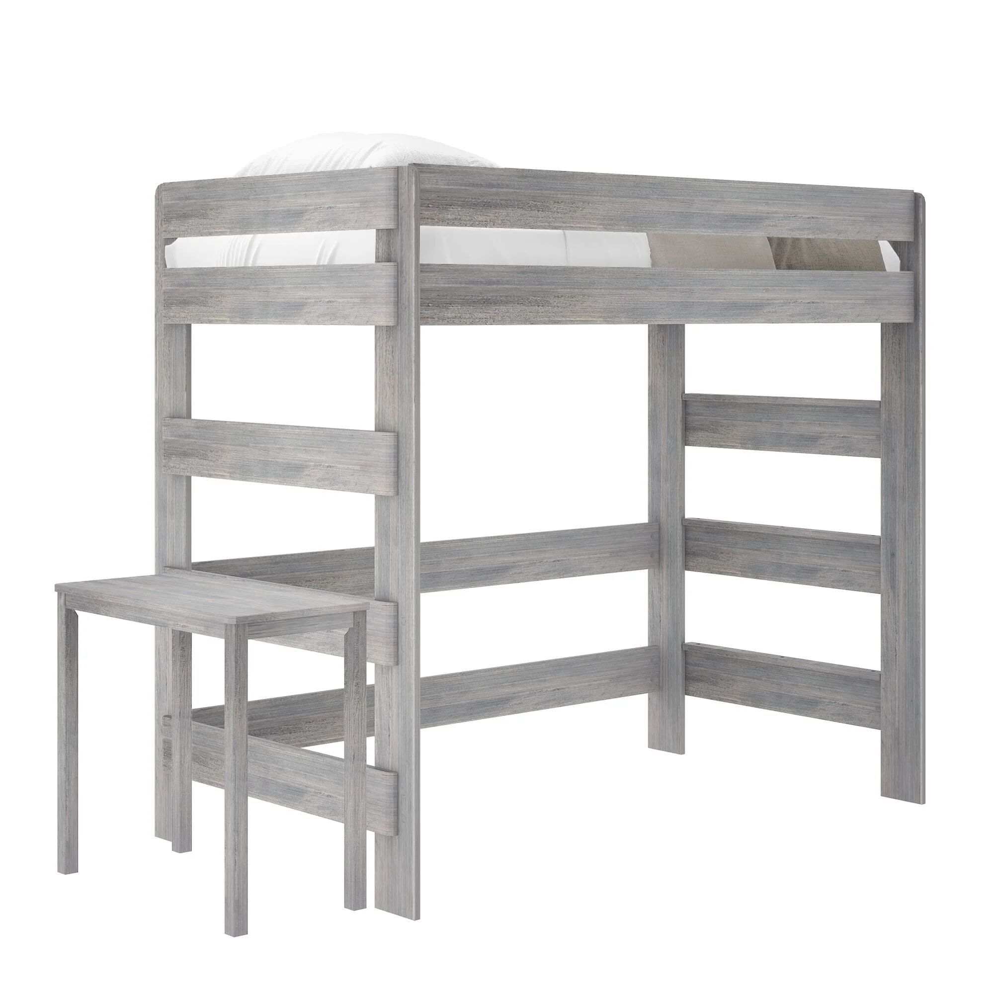 Rustic Loft Bed With Desk - Twin - Image 4