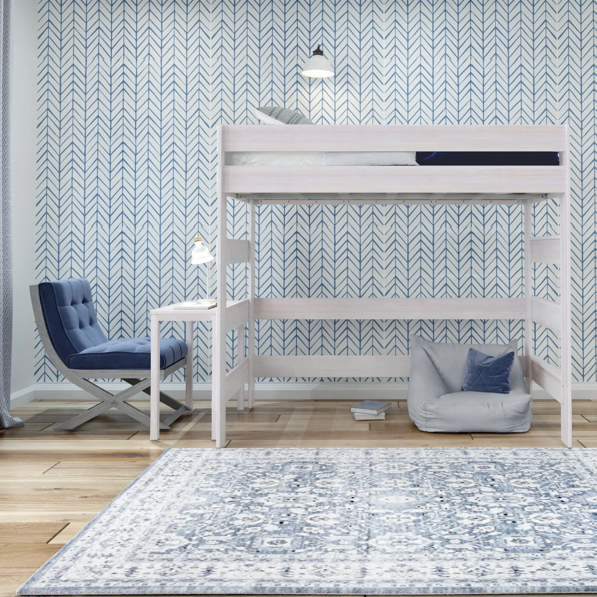 Rustic Loft Bed With Desk - Twin - Image 5