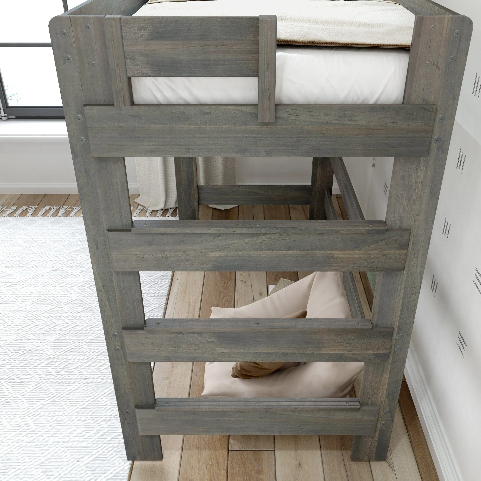 Rustic Loft Bed With Desk - Twin - Image 8