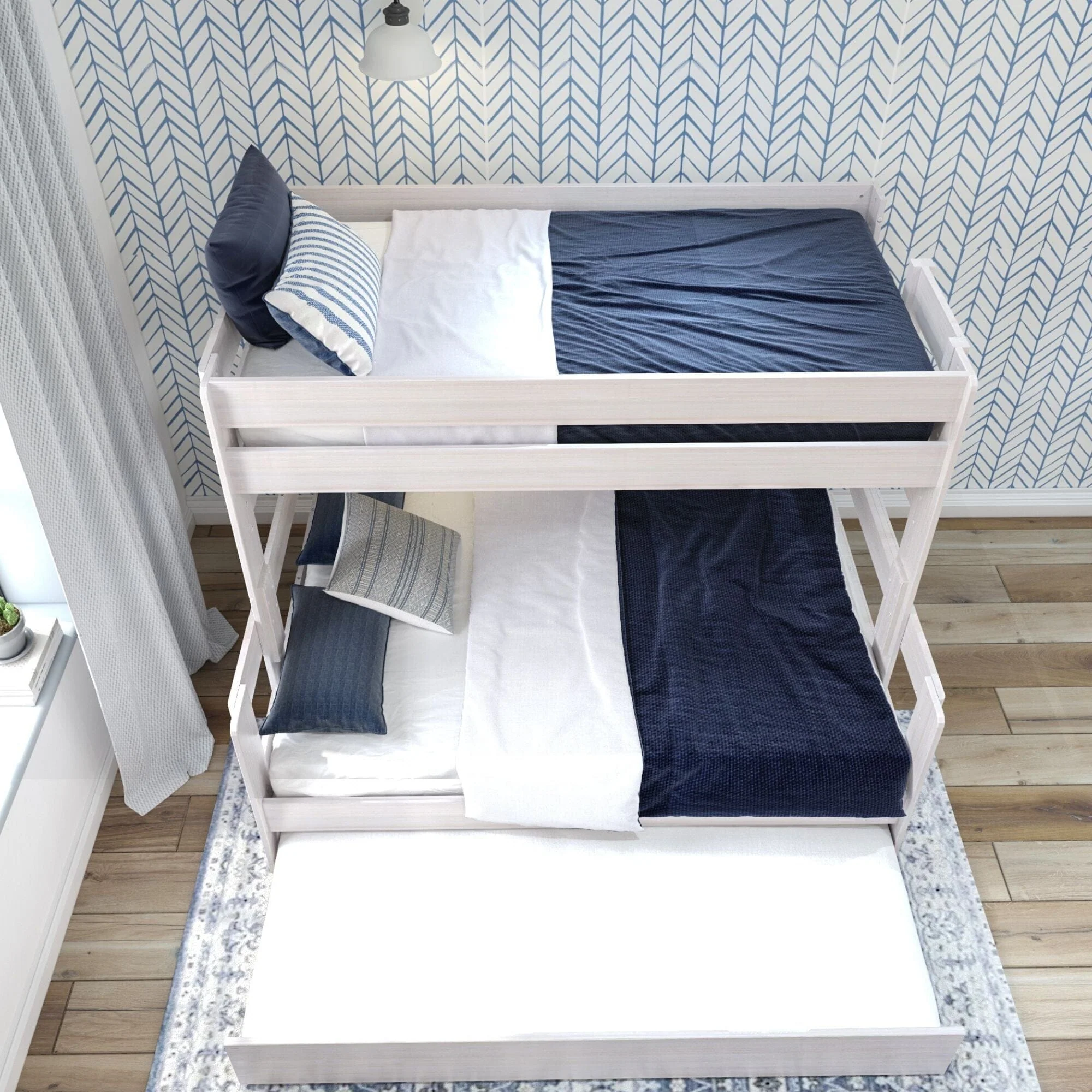 Rustic Twin over Full Bunk Bed + Trundle - Image 16