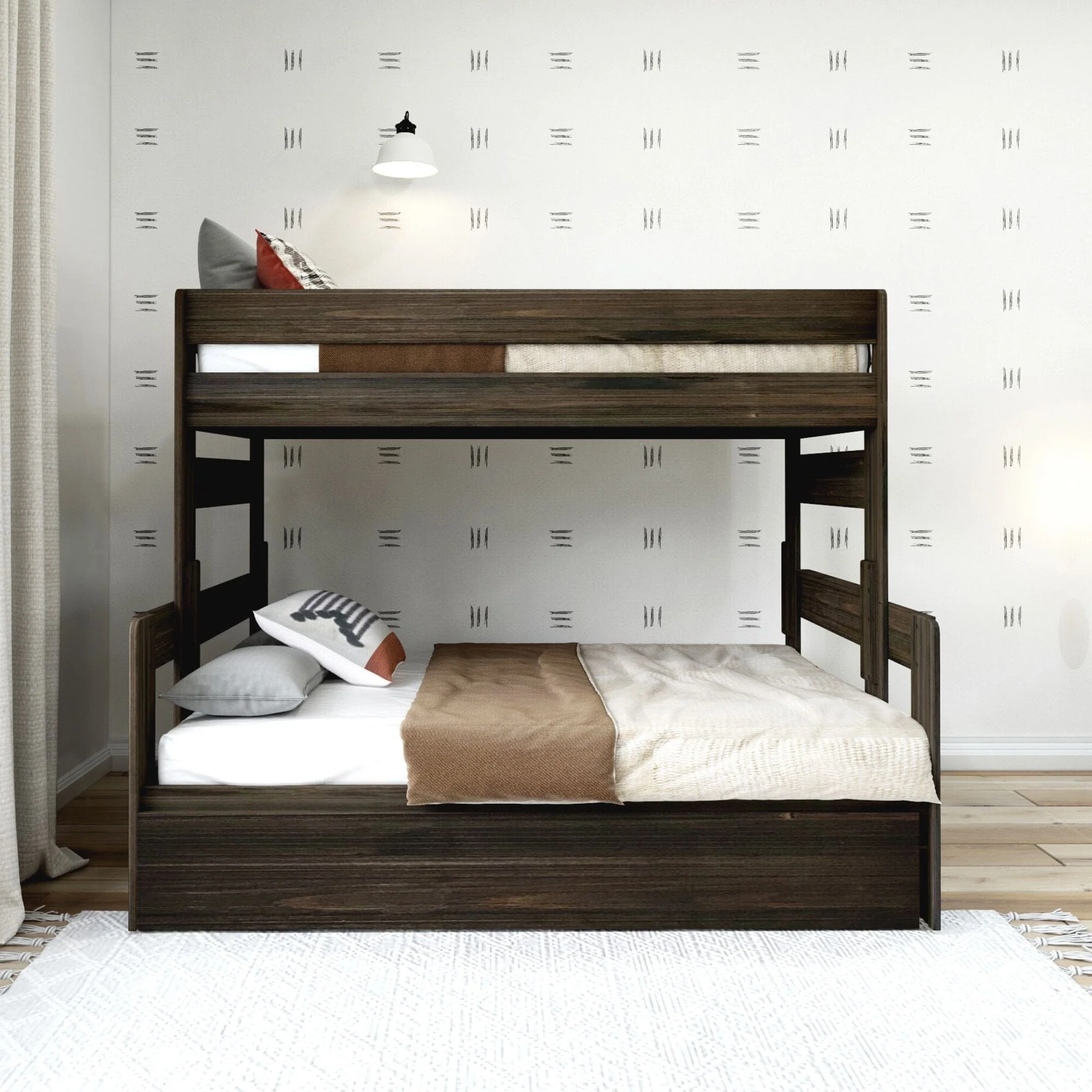 Rustic Twin over Full Bunk Bed + Trundle - Image 7
