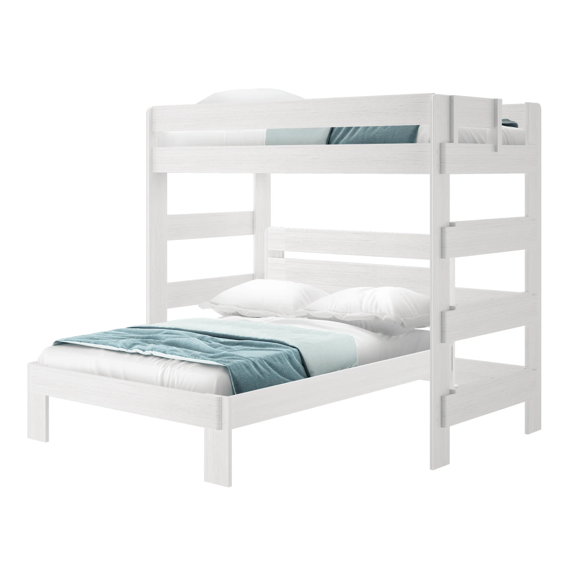 Rustic Twin/Full L-Shaped Bunk Bed - Image 4