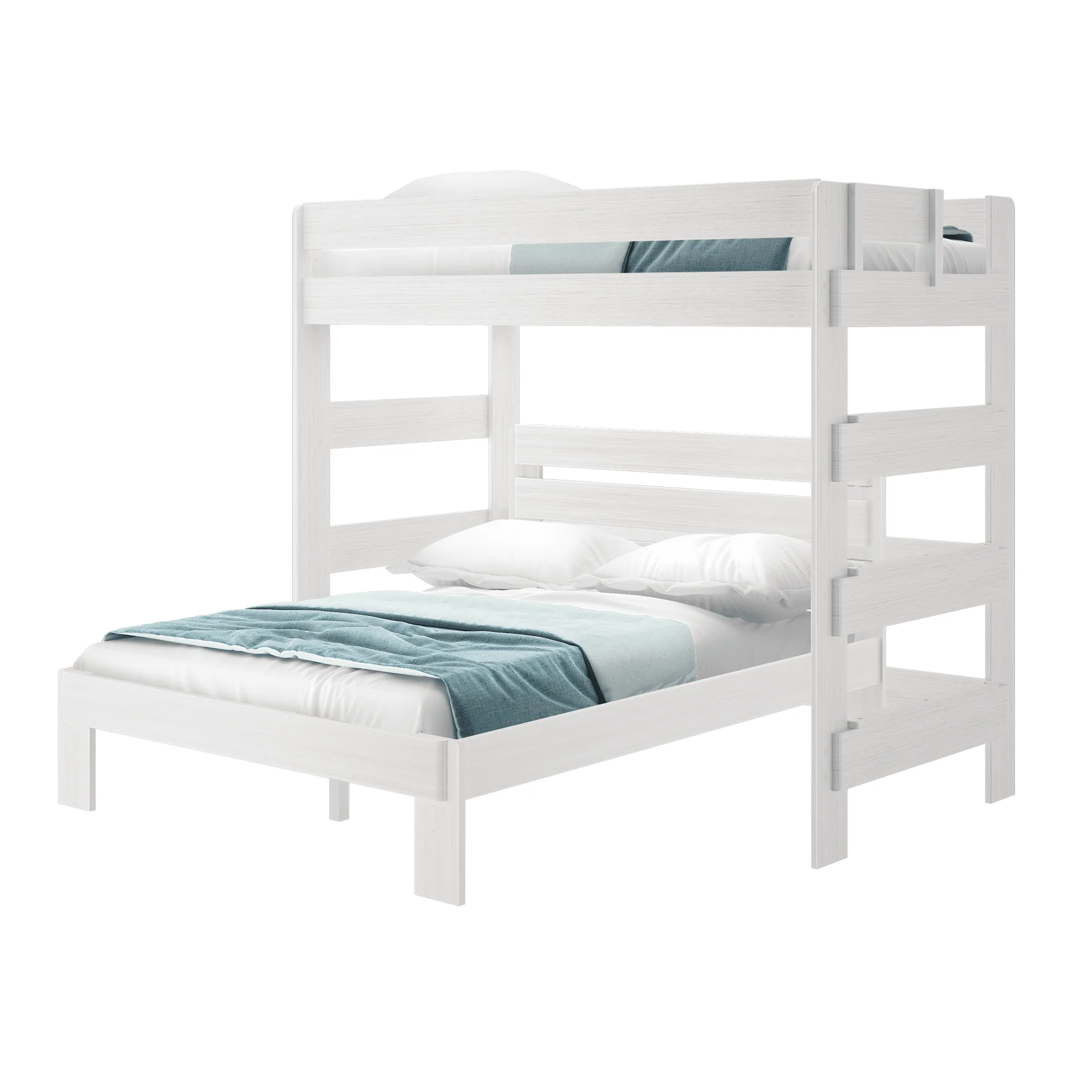 Rustic Twin/Queen L-Shaped Bunk Bed - Image 5