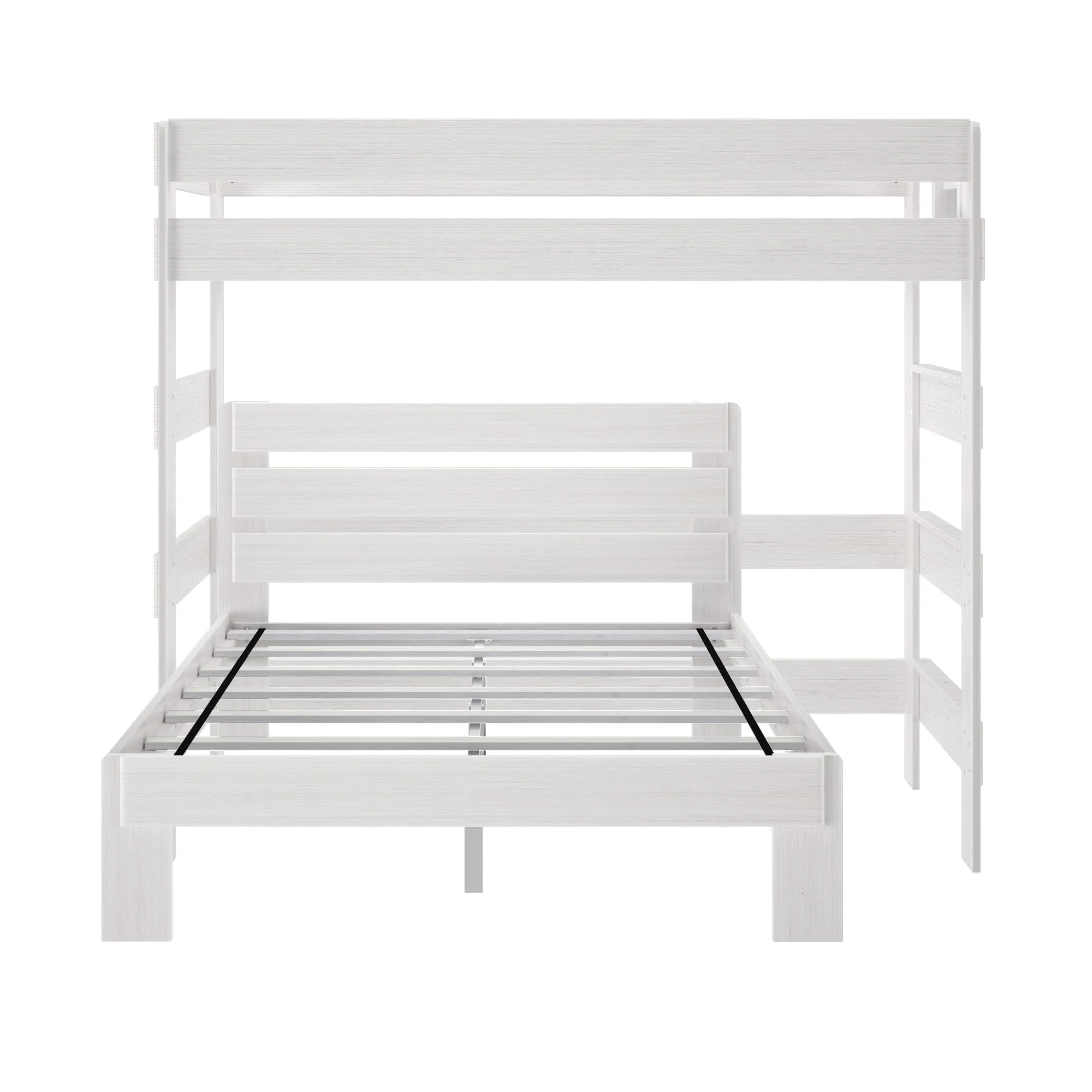 Rustic Twin/Queen L-Shaped Bunk Bed - Image 7
