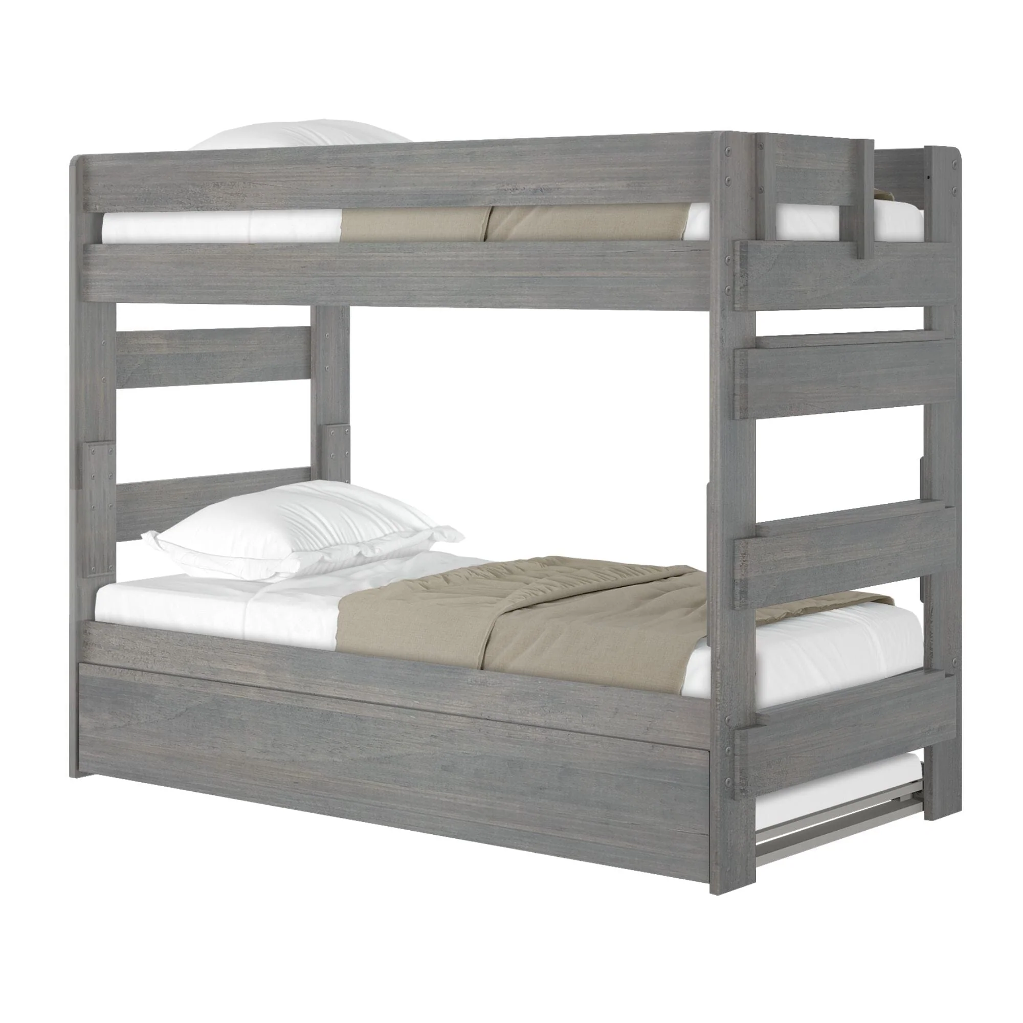 Rustic Twin over Twin Bunk Bed + Trundle - Image 4