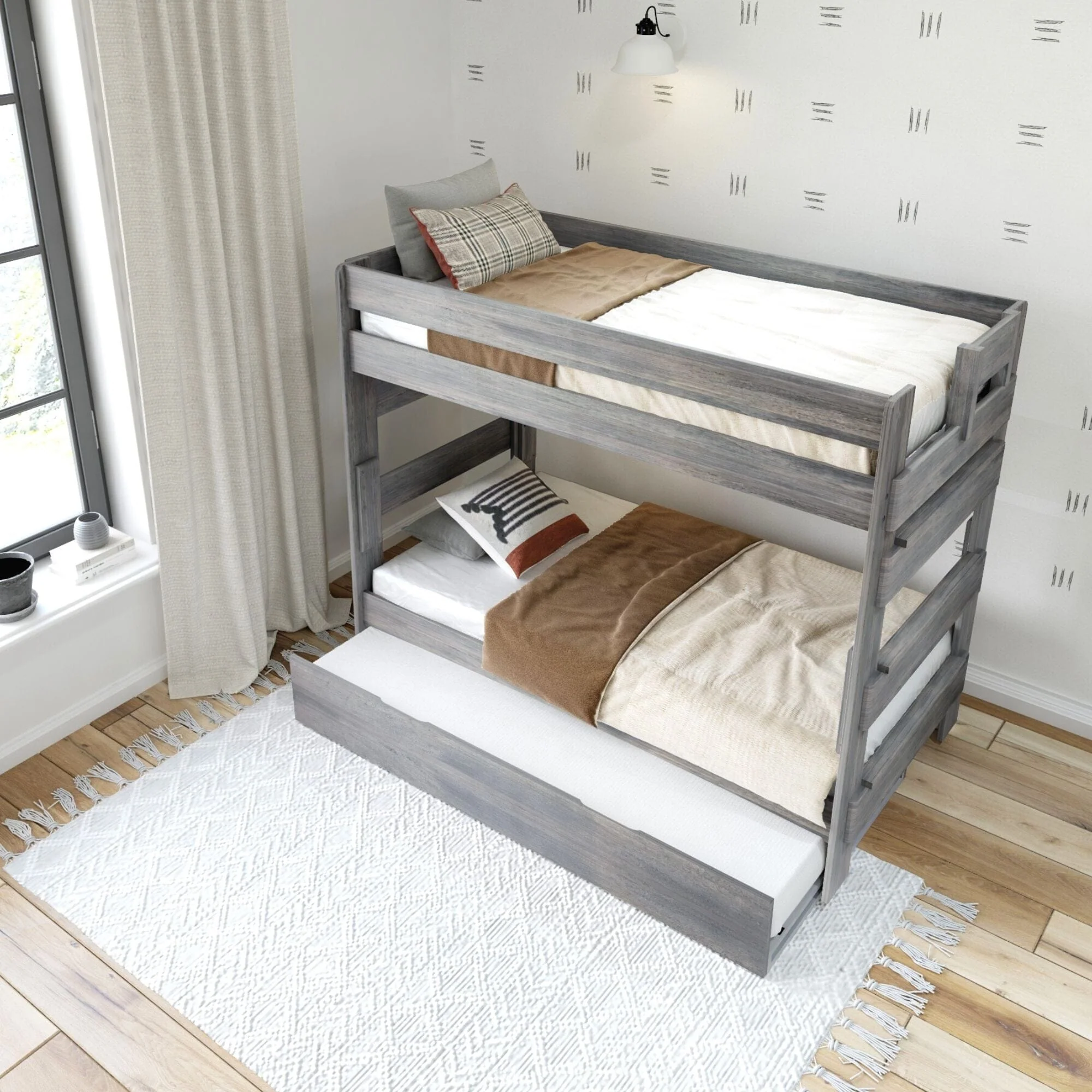Rustic Twin over Twin Bunk Bed + Trundle - Image 6