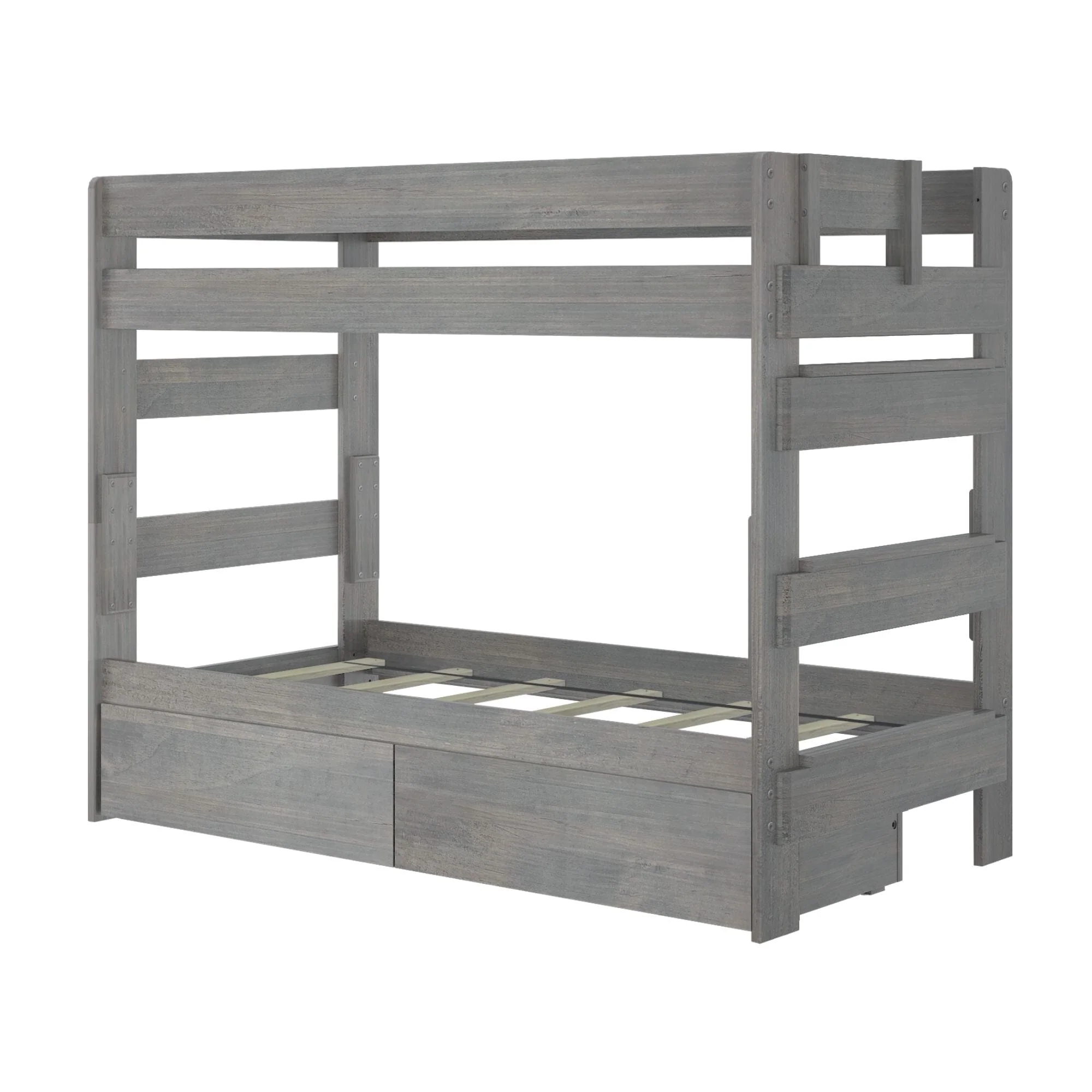 Rustic Twin over Twin Bunk Bed + Underbed Storage - Image 4