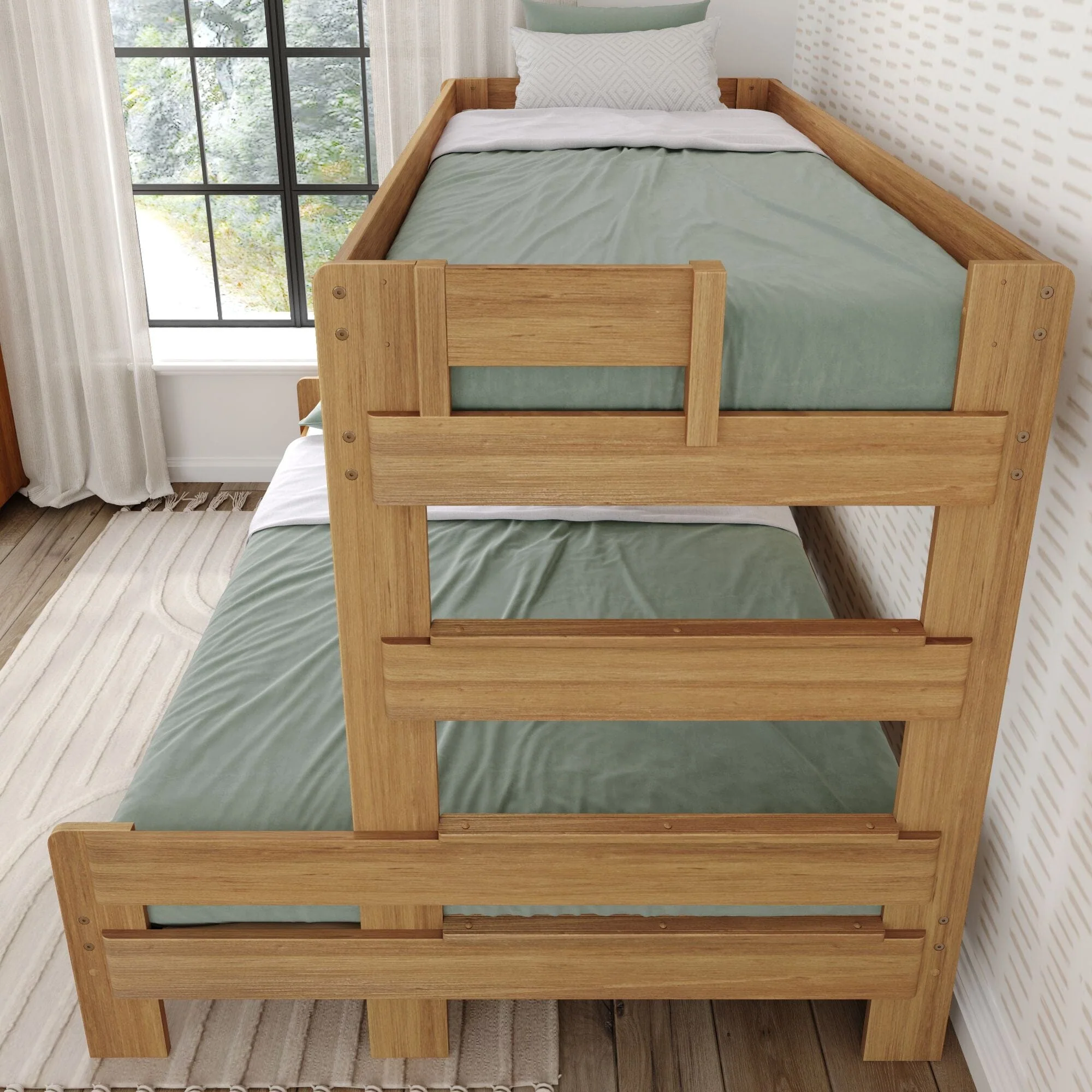 Rustic Twin XL over Queen Bunk Bed - Image 14