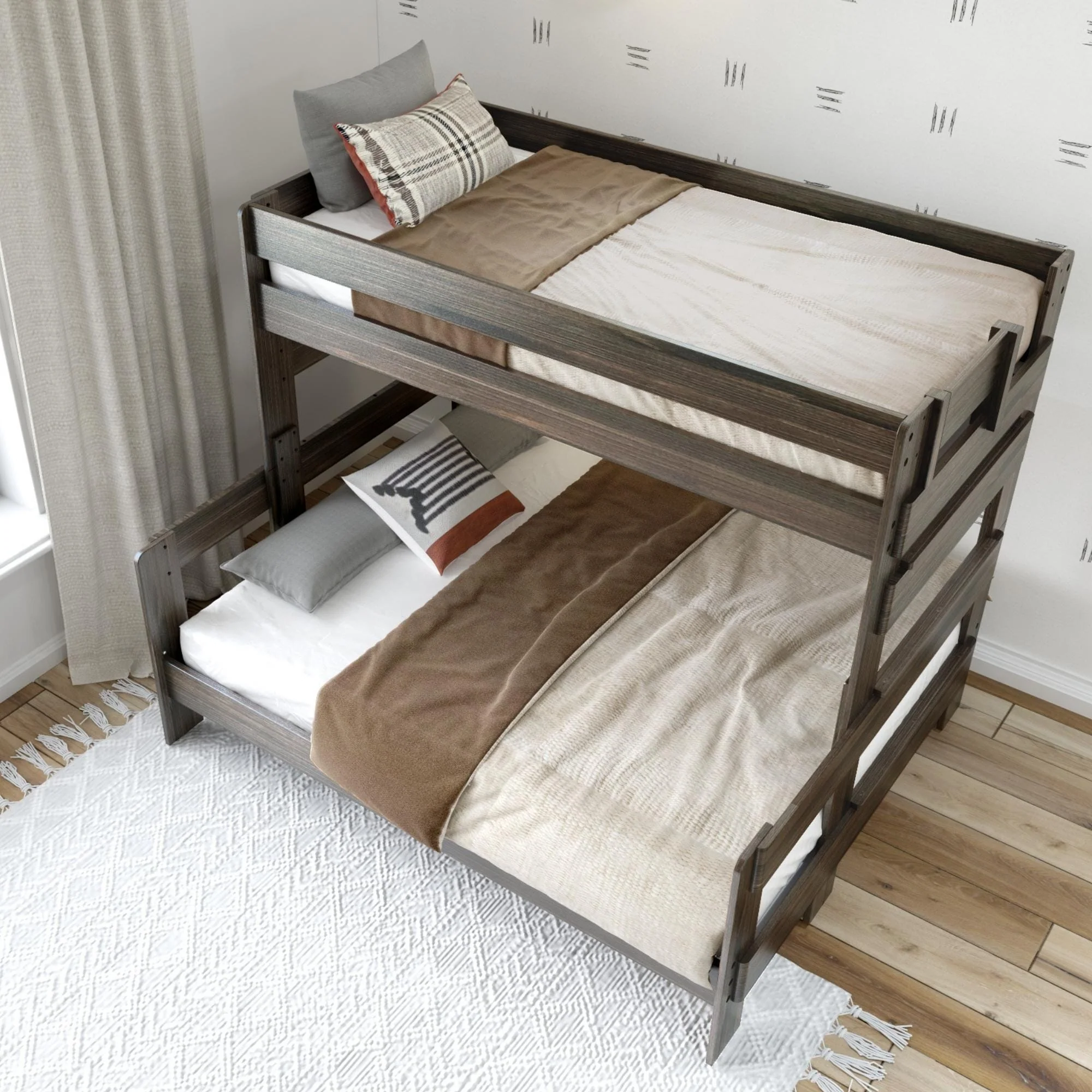 Rustic Twin XL over Queen Bunk Bed - Image 16