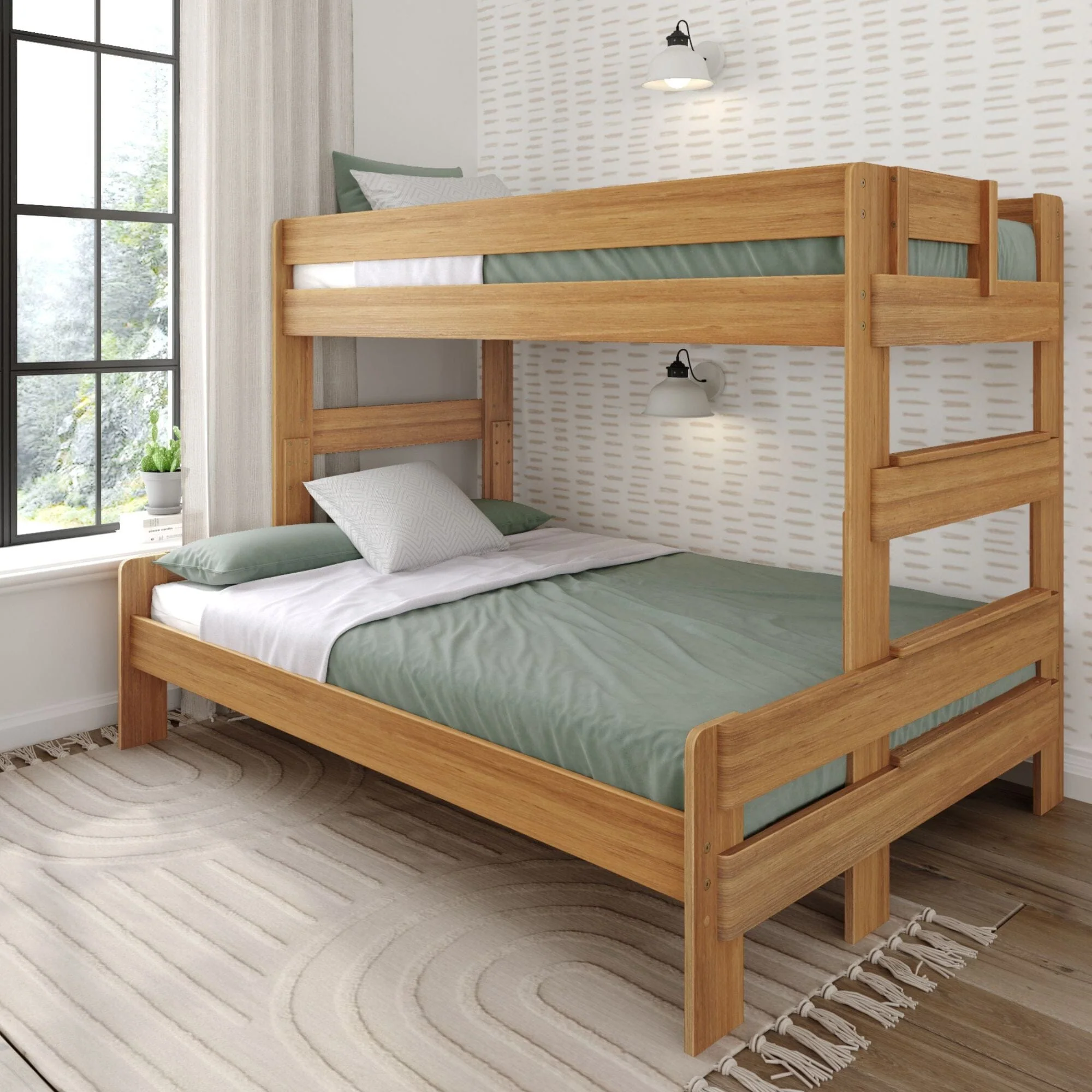 Rustic Twin XL over Queen Bunk Bed - Image 4