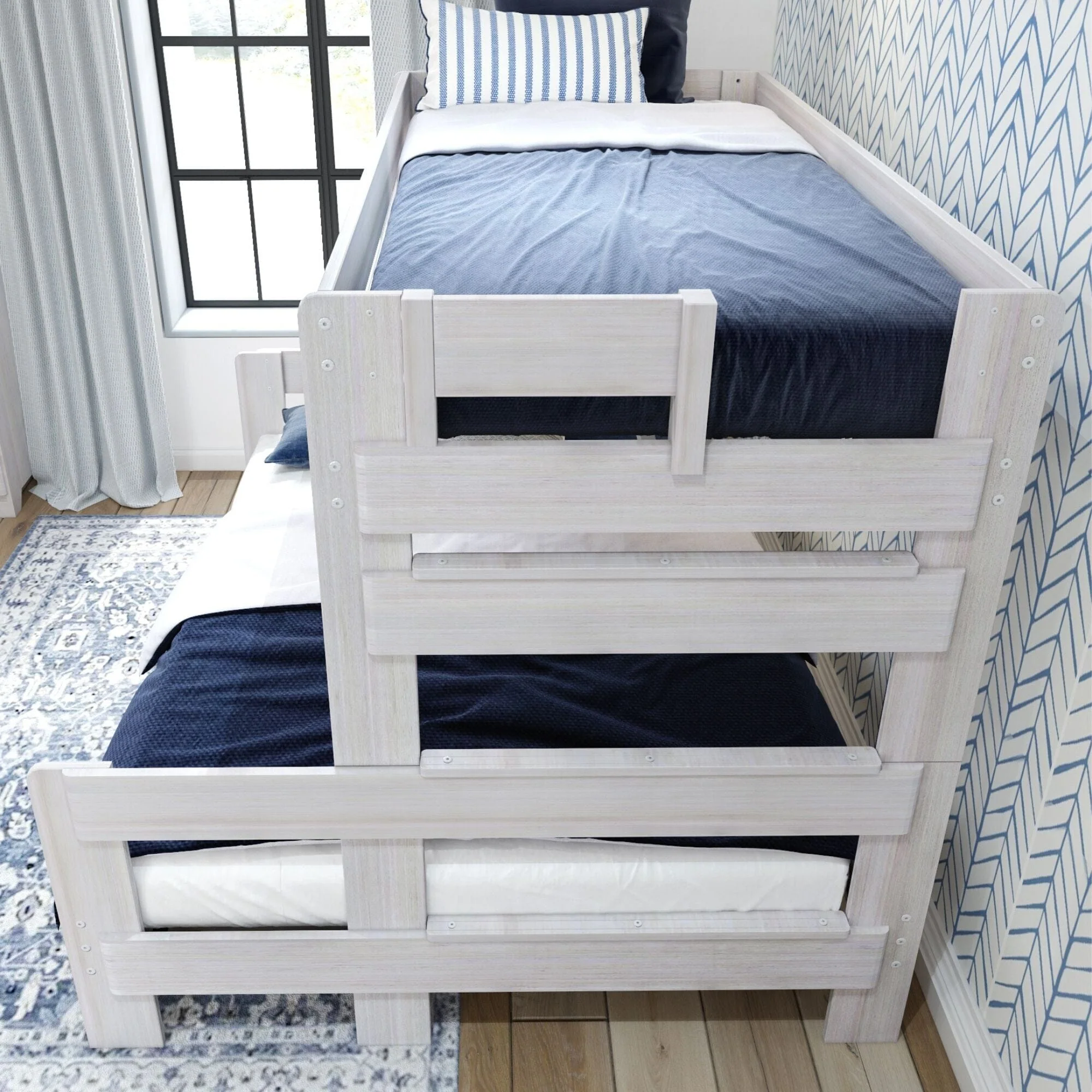 Rustic Twin XL over Queen Bunk Bed - Image 8
