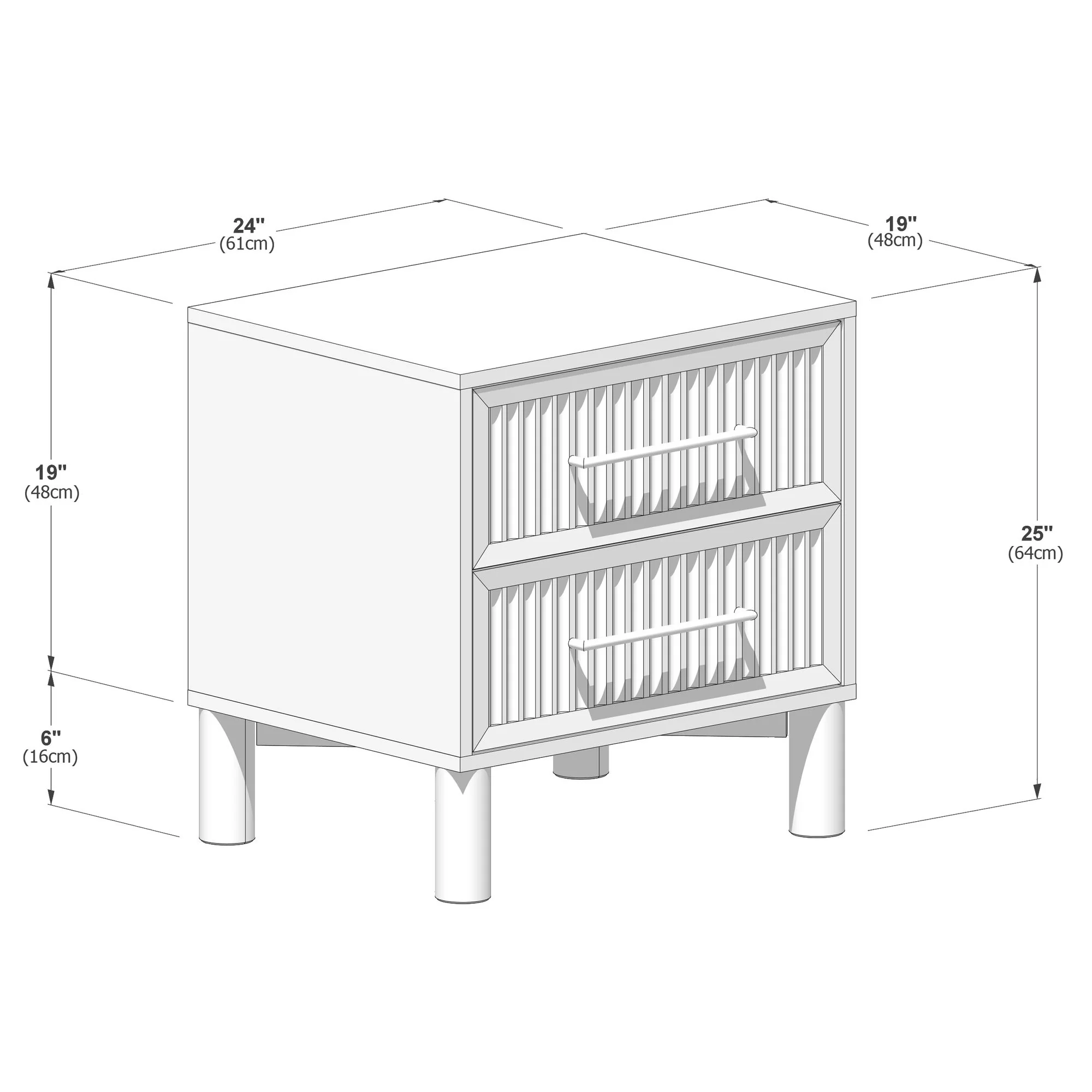 Sera 2-Drawer Nightstand - Image 17