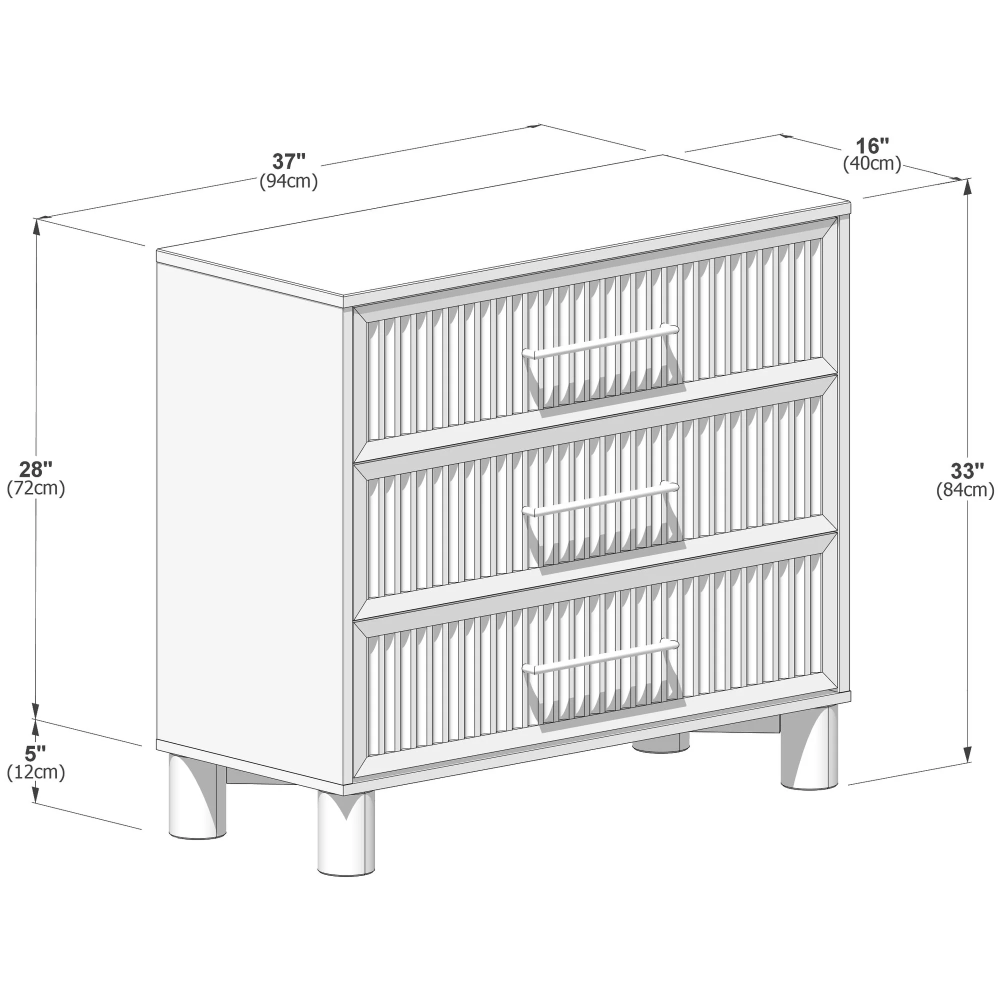 Sera 3-Drawer Dresser - Image 18