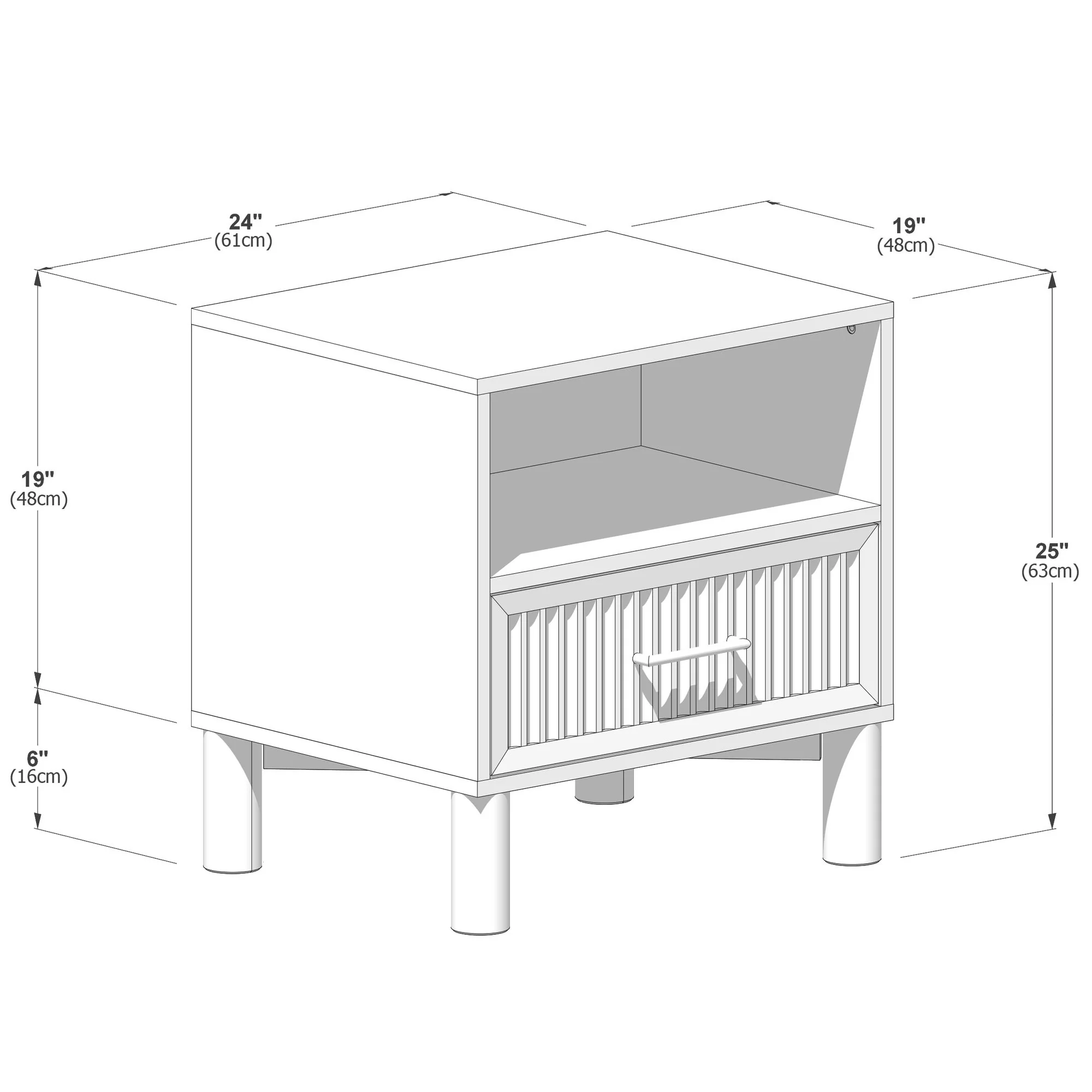 Sera Nightstand with Charging Station - Image 23