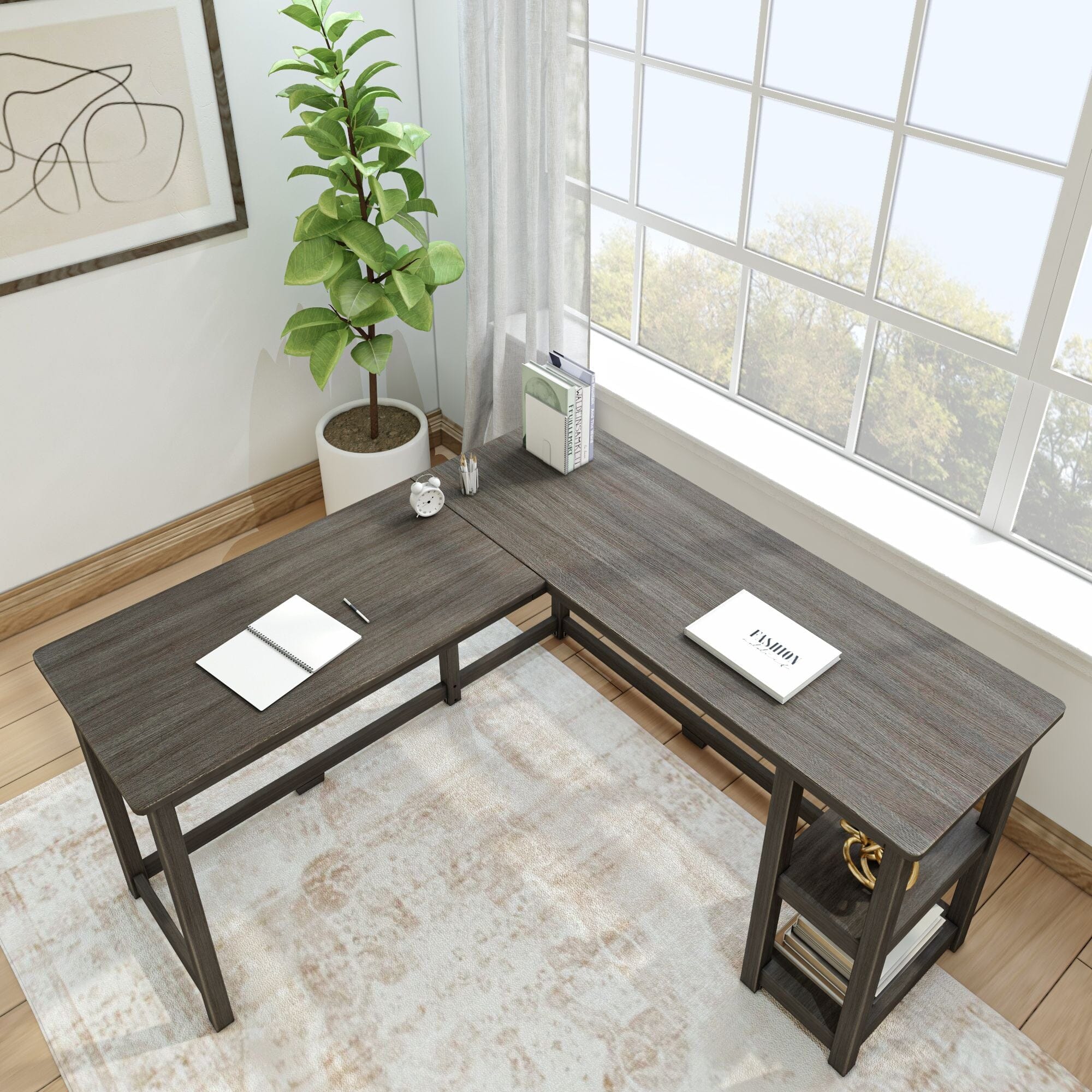 Corner Desk with Shelves - Image 10