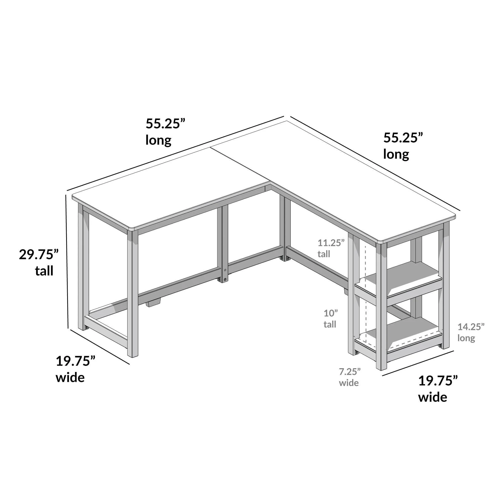 Corner Desk with Shelves - Image 28