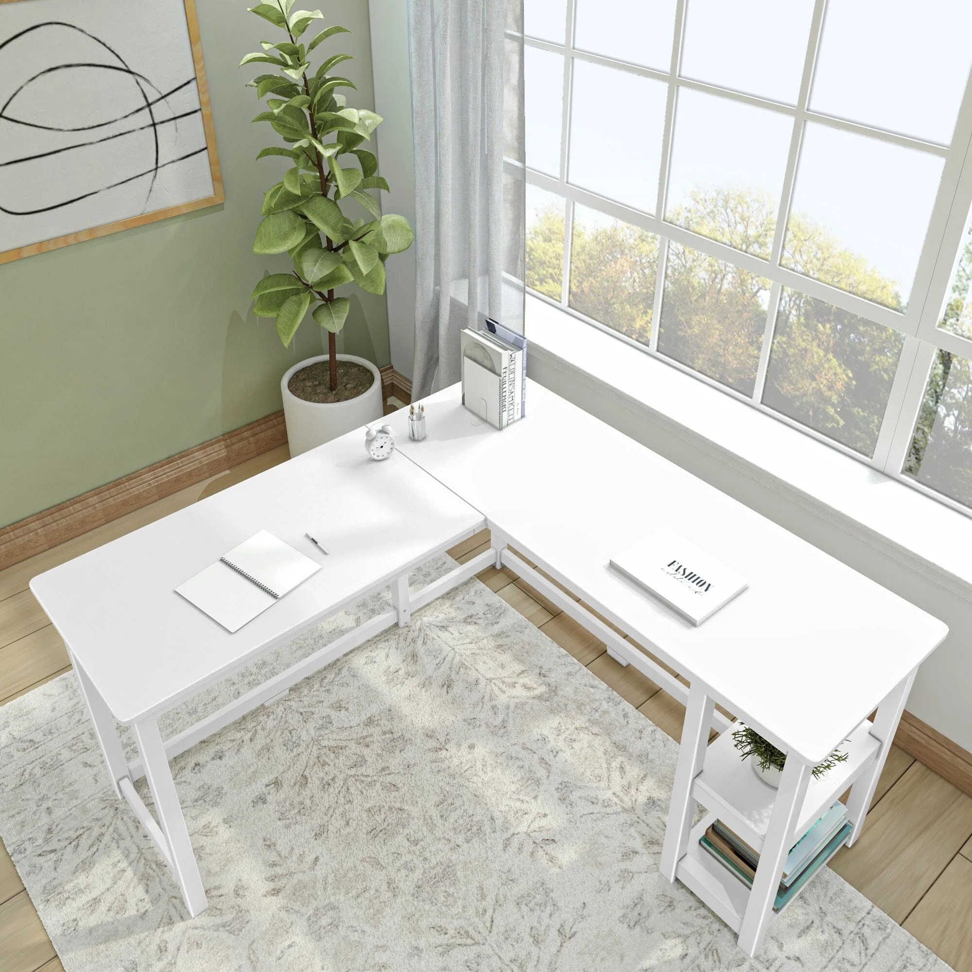 Corner Desk with Shelves - Image 6