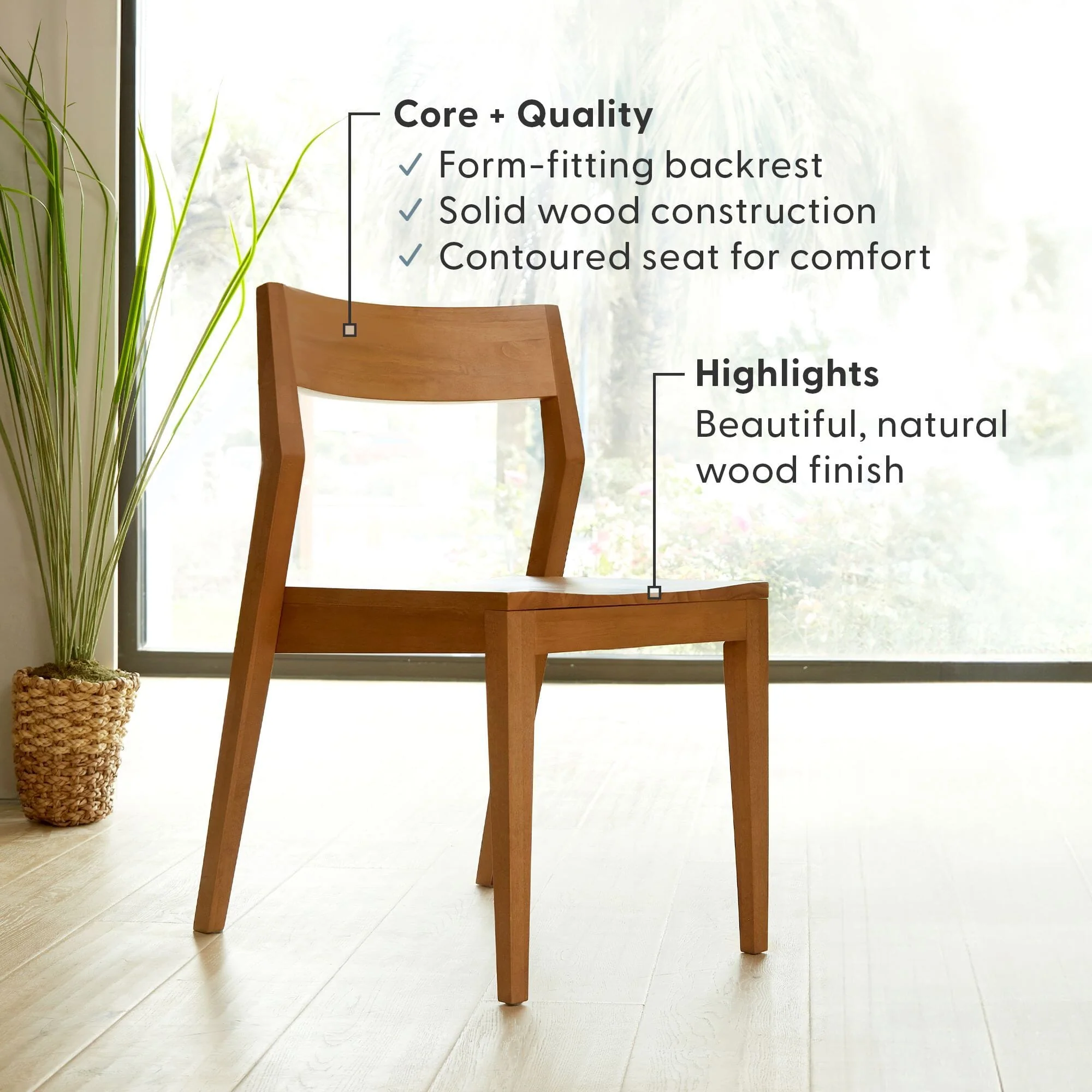 Solid Wood Dining Chair (Set of 2) - Image 13