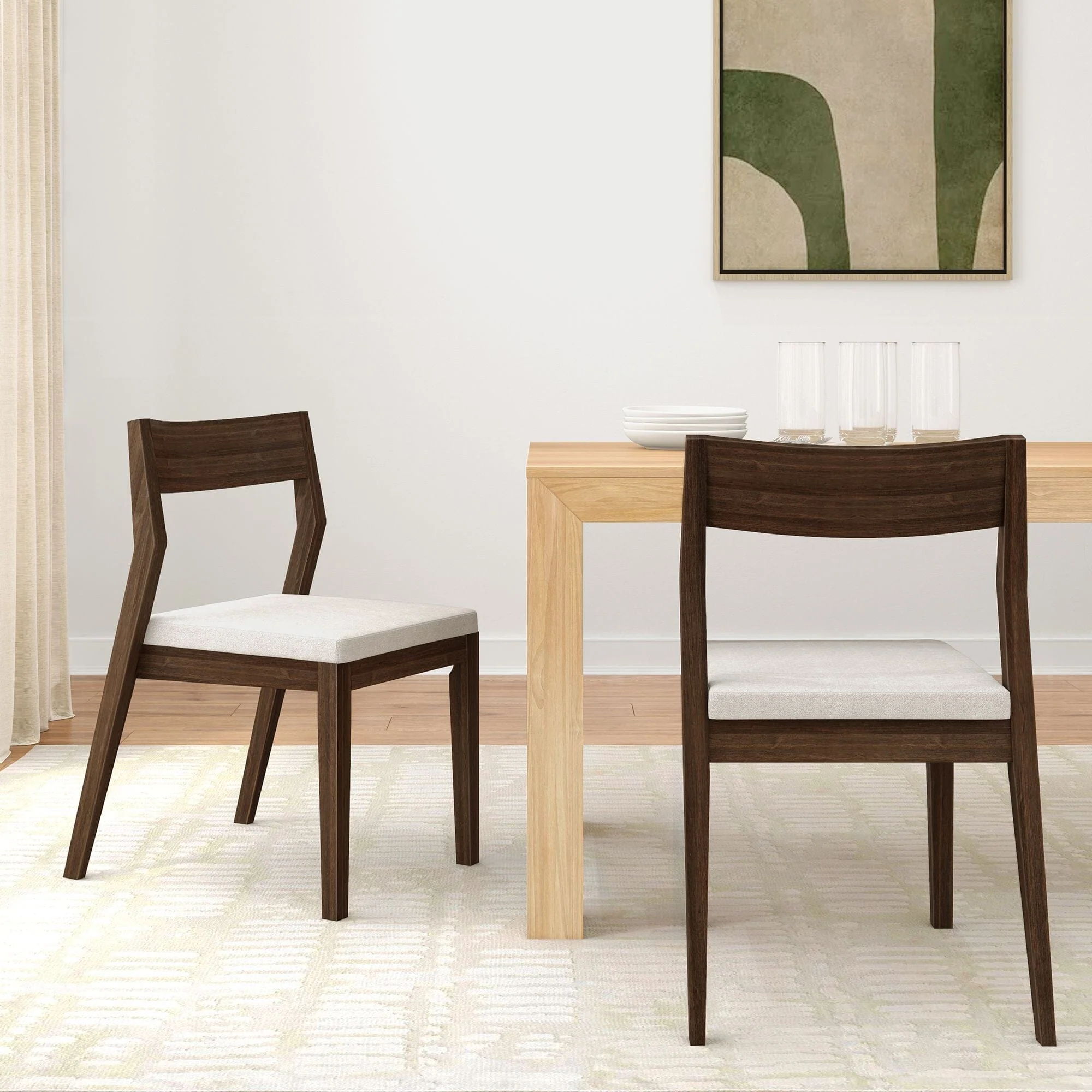 Solid Wood Upholstered Dining Chair - Image 28