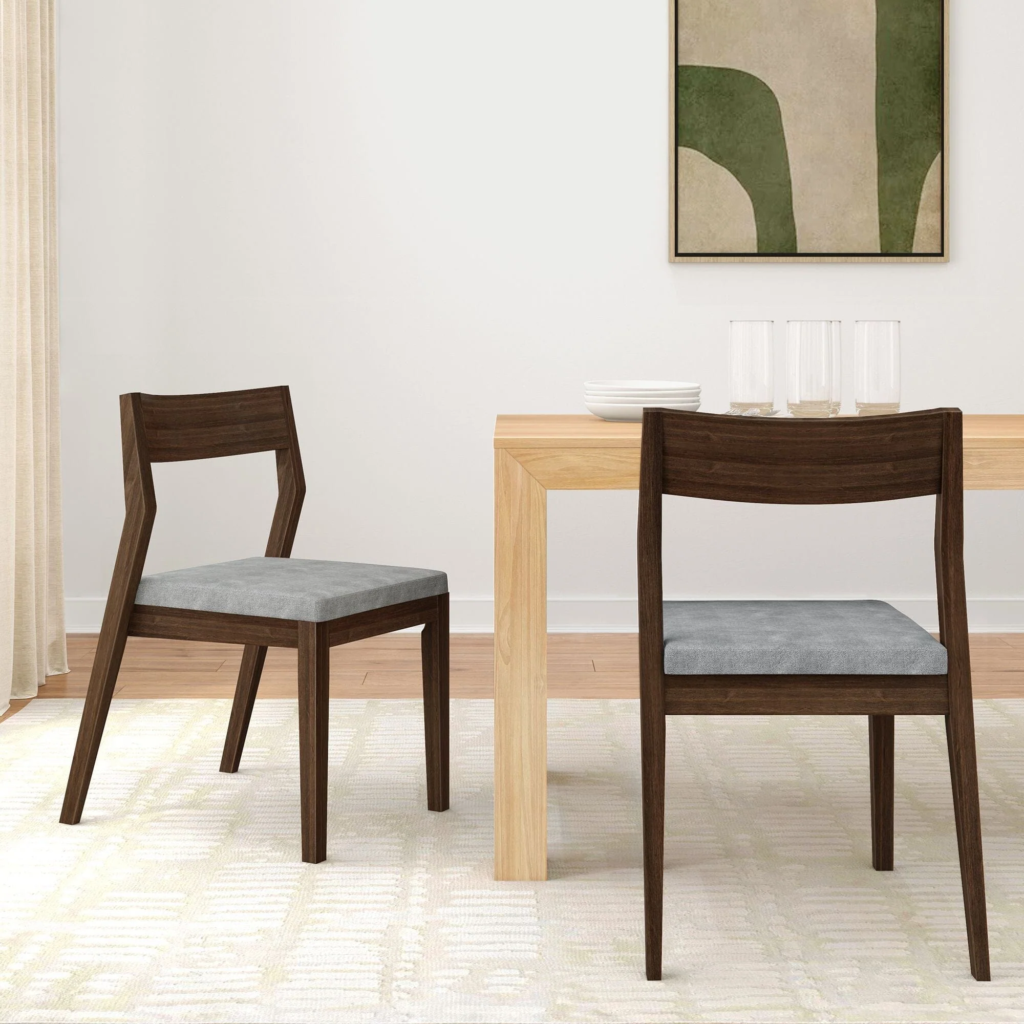 Solid Wood Upholstered Dining Chair - Image 29