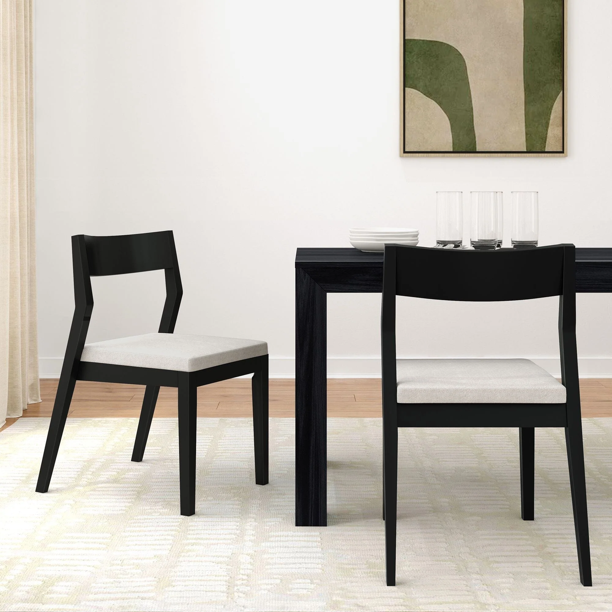 Solid Wood Upholstered Dining Chair - Image 39