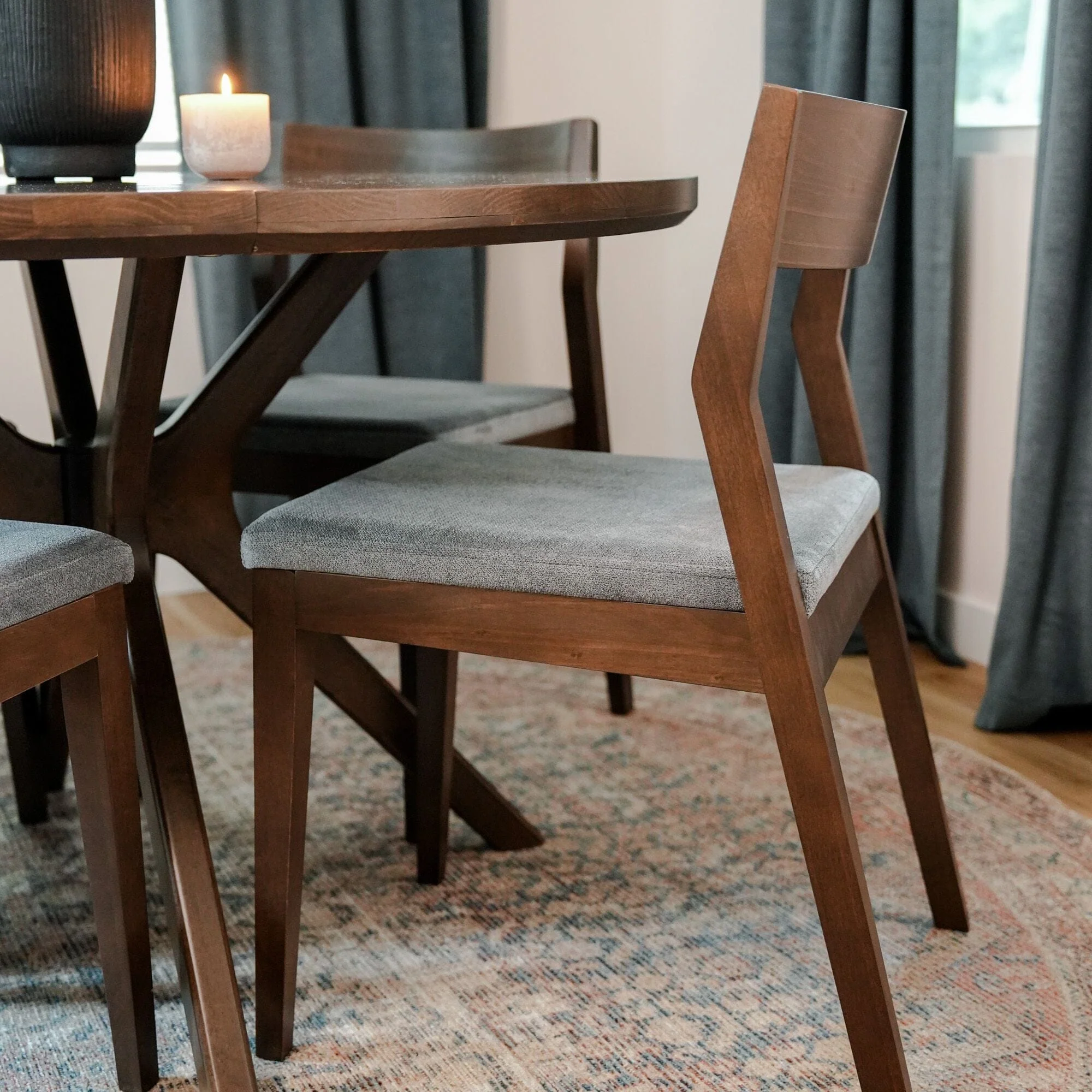 Solid Wood Upholstered Dining Chair - Image 86