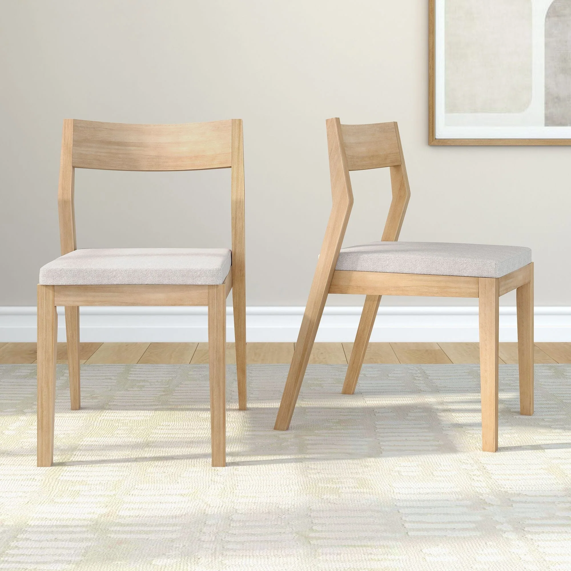 Solid Wood Upholstered Dining Chair (Set of 2) - Image 11
