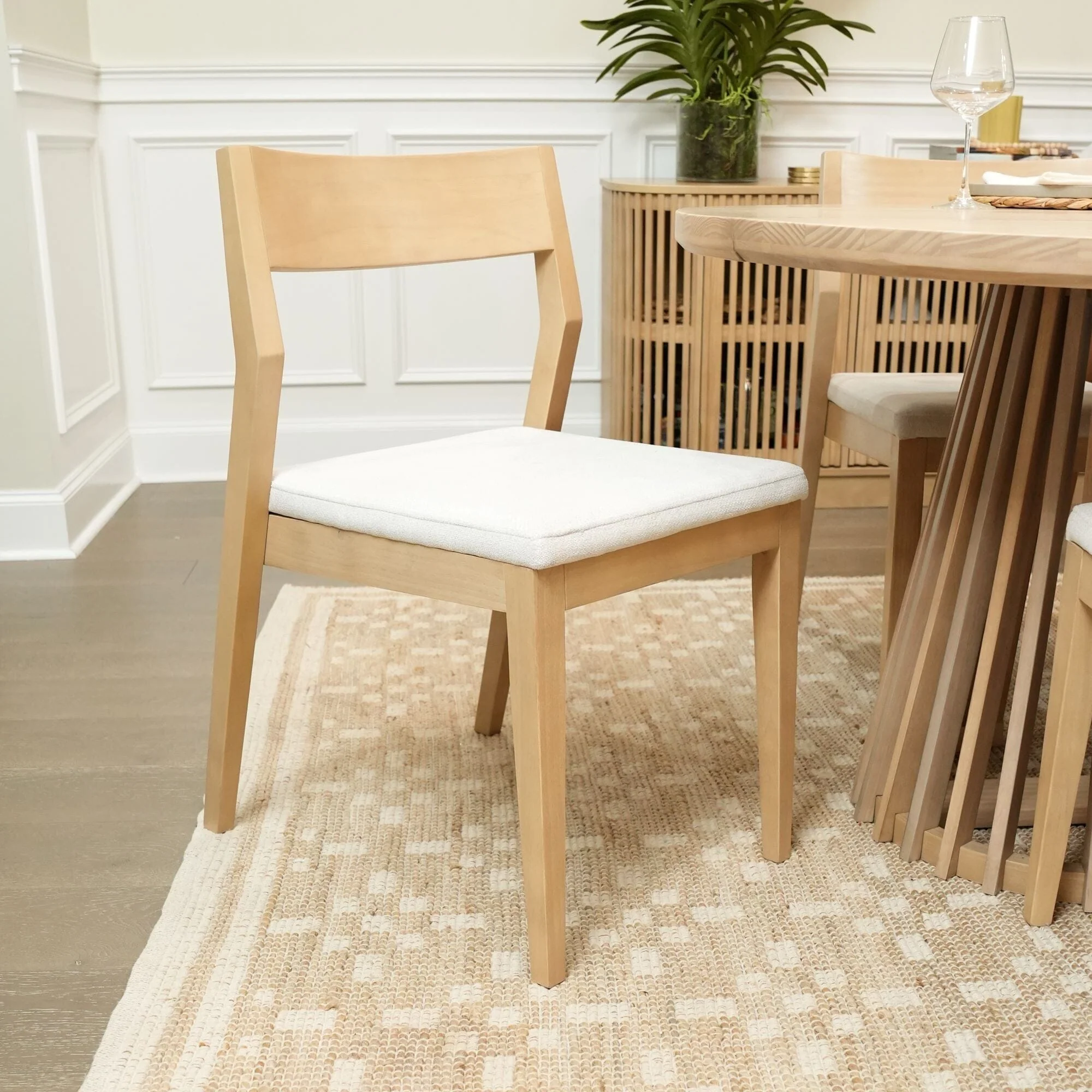 Solid Wood Upholstered Dining Chair (Set of 2) - Image 138
