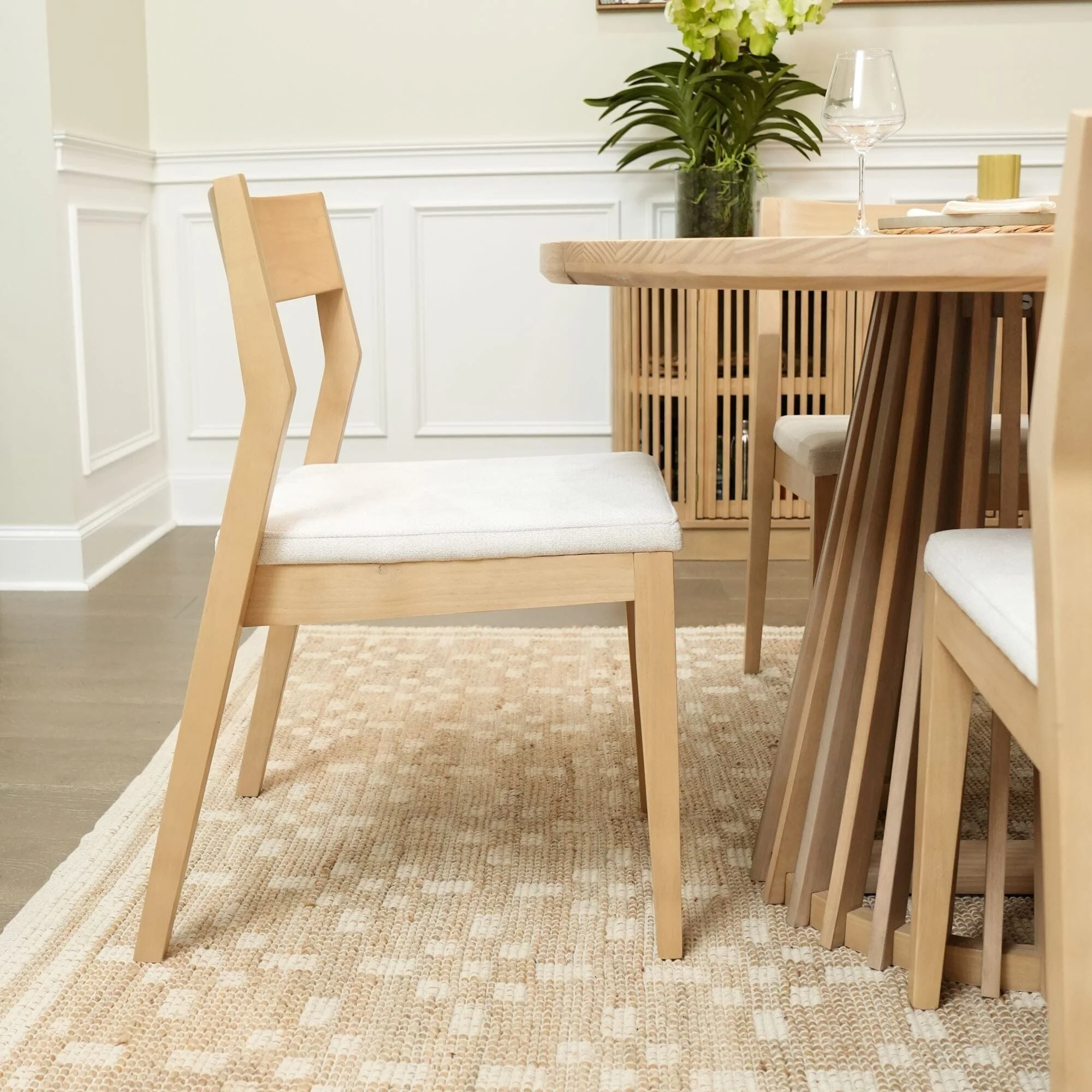 Solid Wood Upholstered Dining Chair (Set of 2) - Image 139